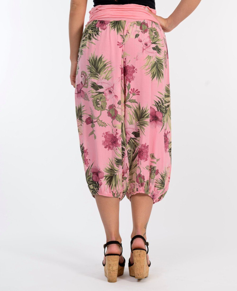 malito more than fashion Haremshose malito Damen Aladinhose mit floralem Muster, Haremshose zum Tanzen, Aladinhose mit floralem Muster Einheitsgröße