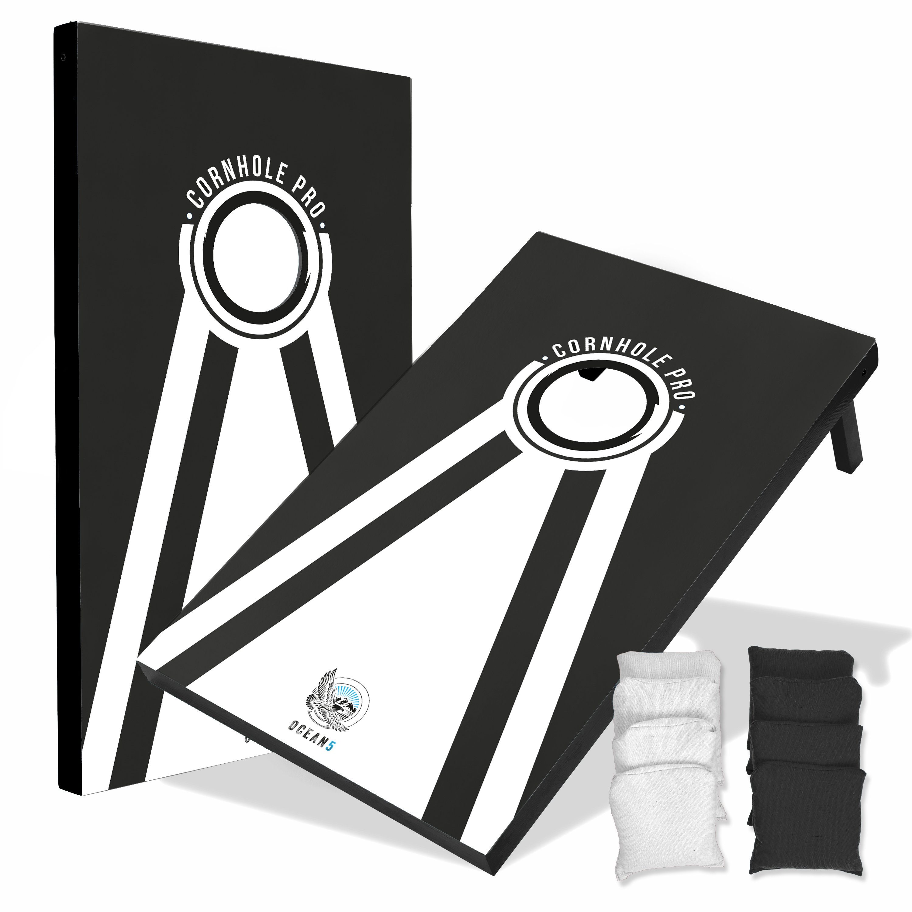 Ocean5 Spiel Sackwurfspiel Cornhole Pro, Familienspiel, Outdoor Sackloch Spiel