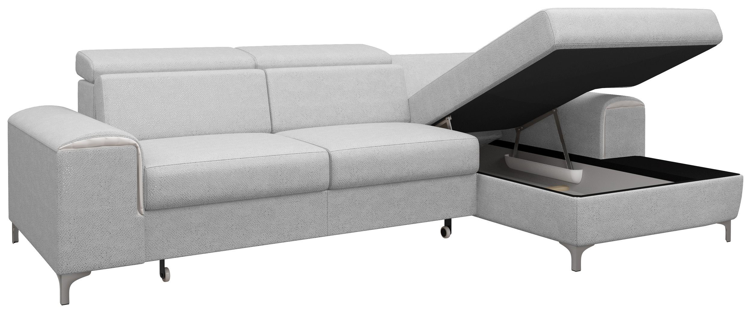 stellbar, Ecksofa und Kopfteilverstellung Stylefy mit Raum frei L-Form, bestellbar, Sitzkomfort, Lino, mane oder links rechts inklusive Eckcouch, Bettkasten Bettfunktion, im