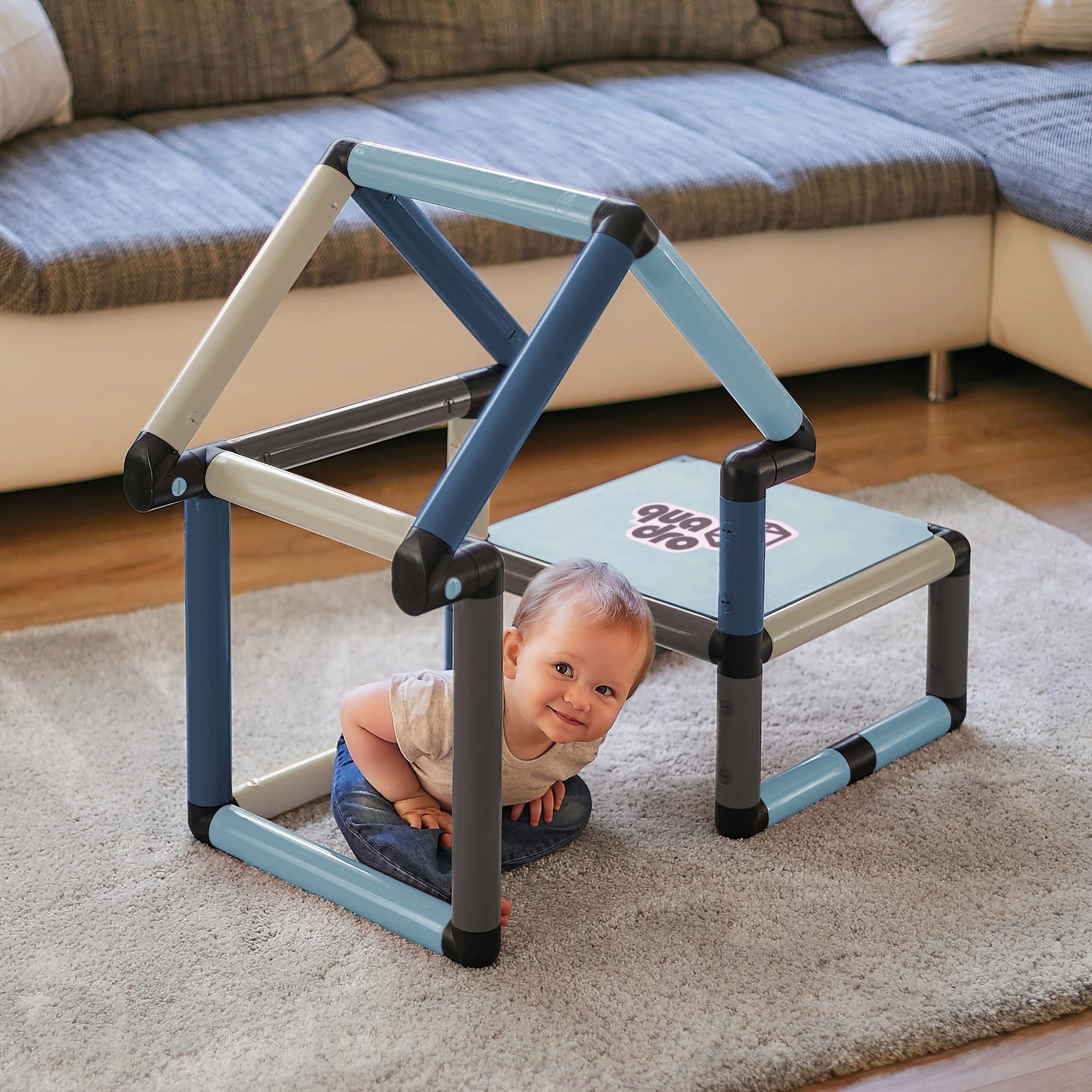 QUADRO Klettergerüst Beginner Home, (Montessori-inspiriertes Set, 116-St., 24 Modellideen mit Lernturm-Funktion), Modulares Stecksystem, ab 6 Monaten, Made in Germany, UV-stabil