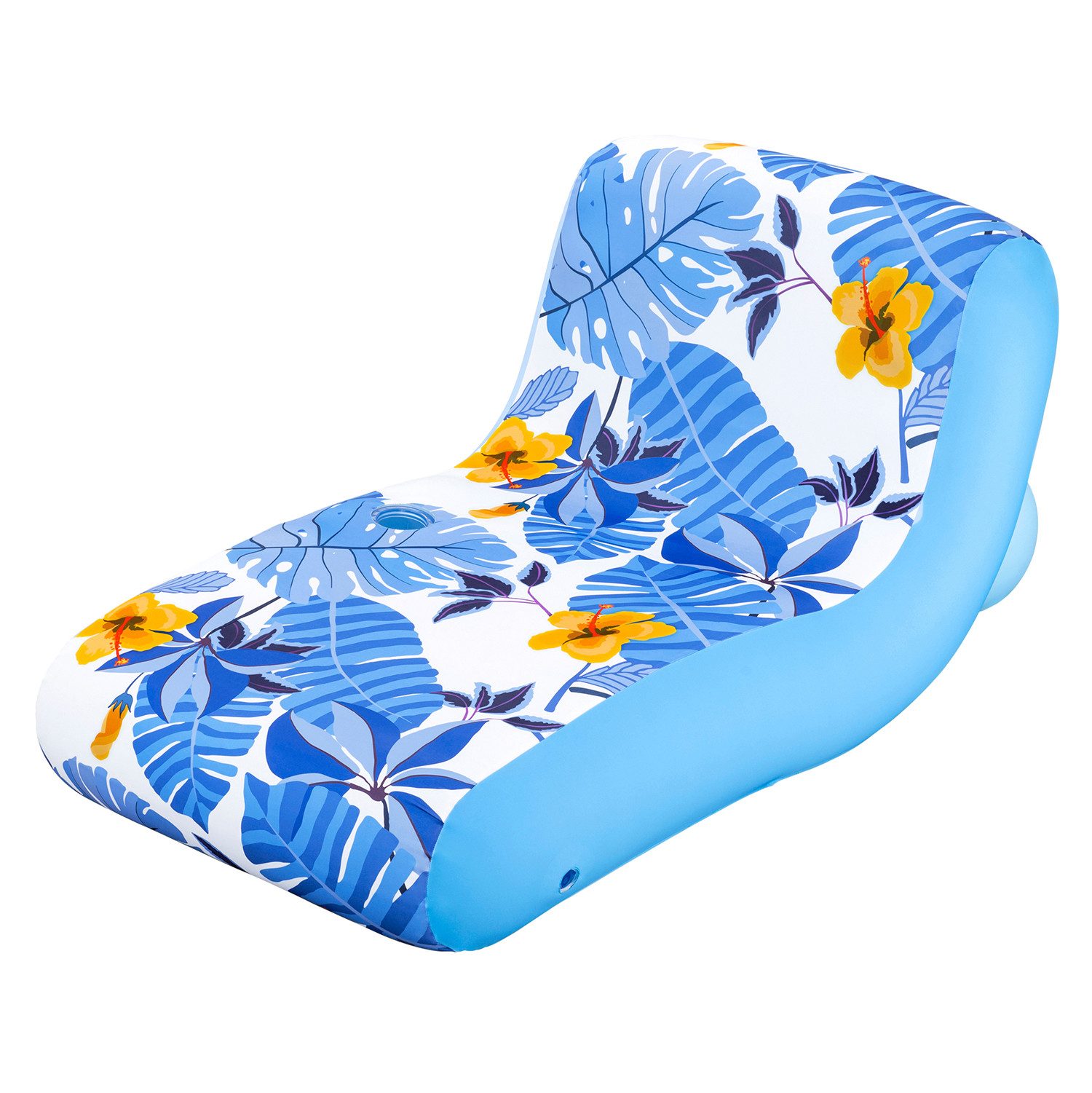 Bestway Badeinsel Blissfull Drifter™, (Packung, 1-St., 155 x 96 x 71 cm), Abnehmbarer, waschbarer Textilbezug