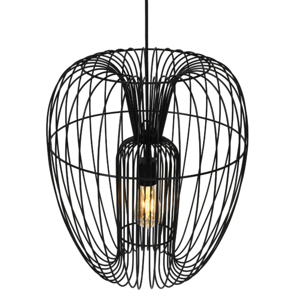Liadomo Pendelleuchte Giarre, ohne Leuchtmittel, aus pulverbeschichtetem Eisen, Industrial-Look, exkl. Leuchtmittel