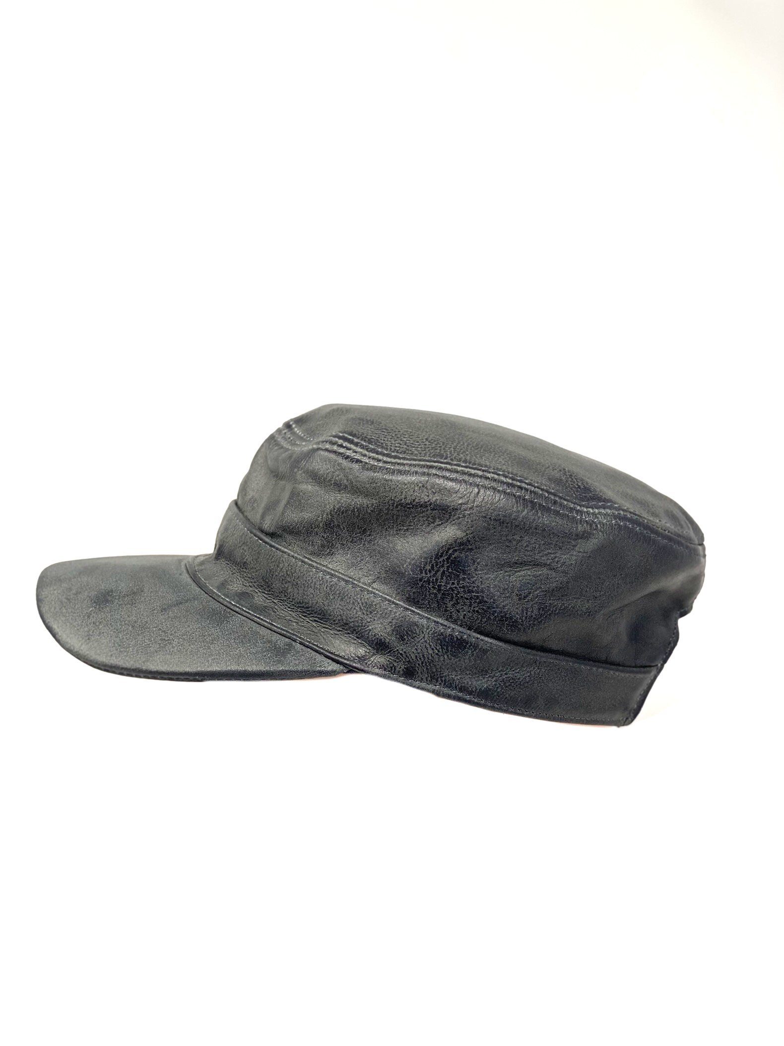 Cap Antik Herren Baseball Hut Basecap Echt Leder Schildmütze Cap Albsales Green Mütze Ledercap CUBA