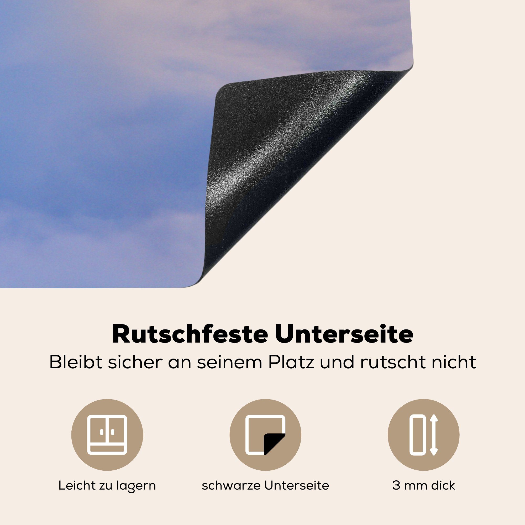 MuchoWow Herdblende-/Abdeckplatte Mount Kinabalu - 81x52 Schutz für küche, cm, Wolken, tlg), Ceranfeldabdeckung Sonnenaufgang die Vinyl, - Induktionskochfeld (1