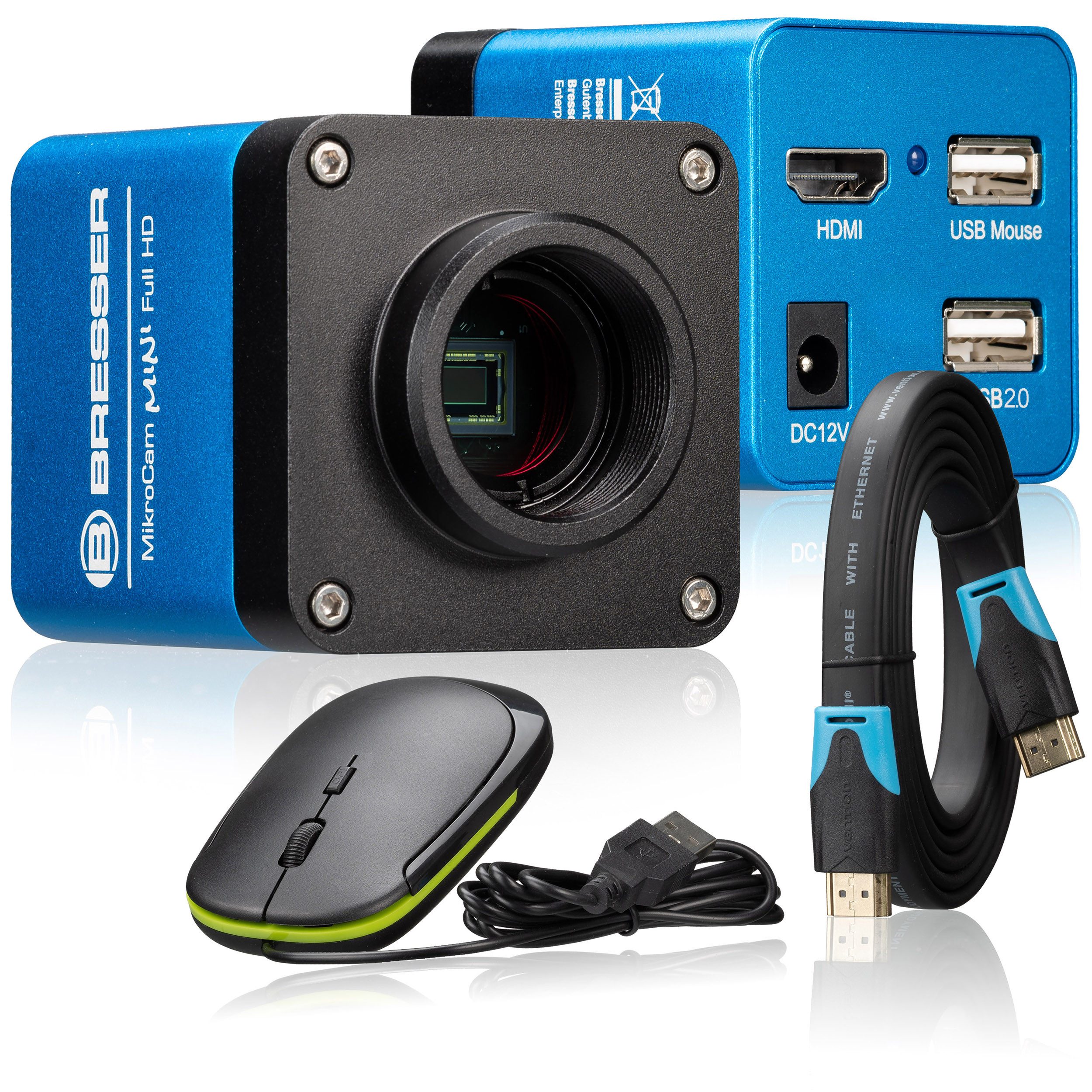 BRESSER BRESSER MikroCam MINI Full HD HDMI Mikroskopkamera mit Full HD MINI H… Auf- und Durchlichtmikroskop