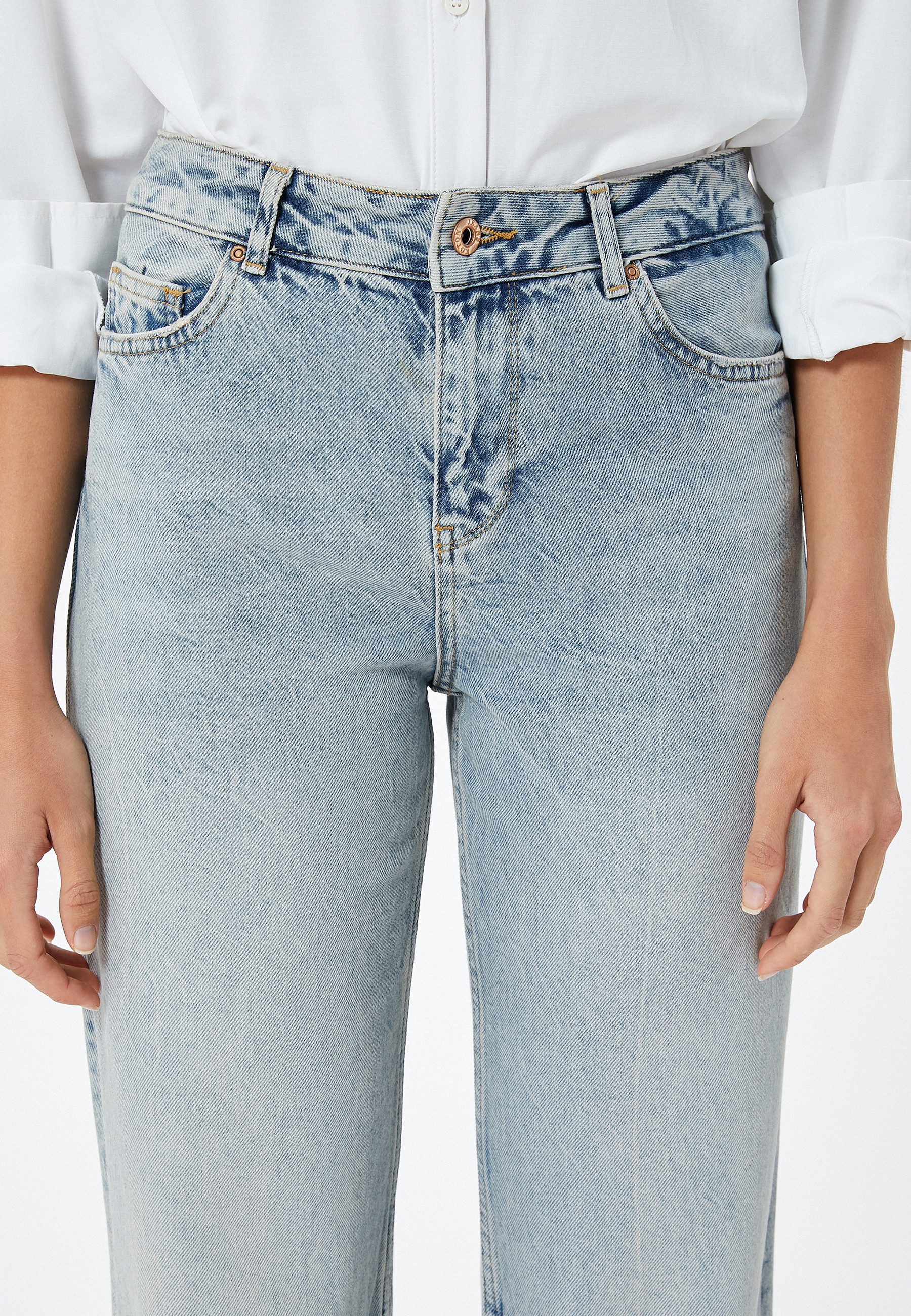 Koton Straight-Jeans Denim Longer Straight Straight-Jeans