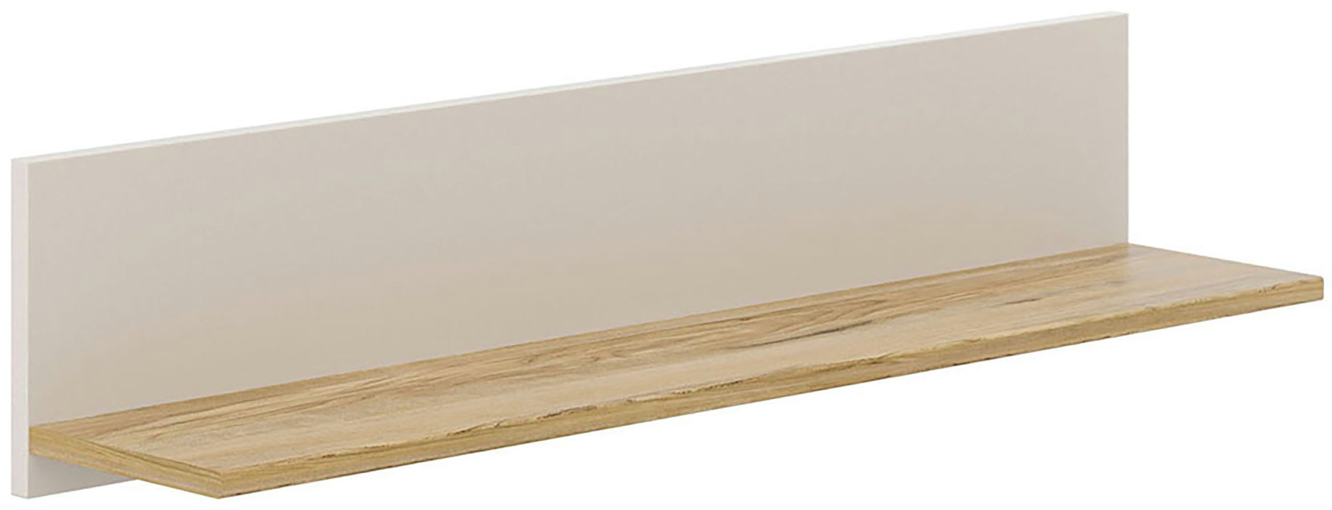 YUNY by PAIDI Wandregal HAZEL in Beige, Eiche, stabiles Hängeregal aus Holz, 20 Kg Tragkraft, Wandboard