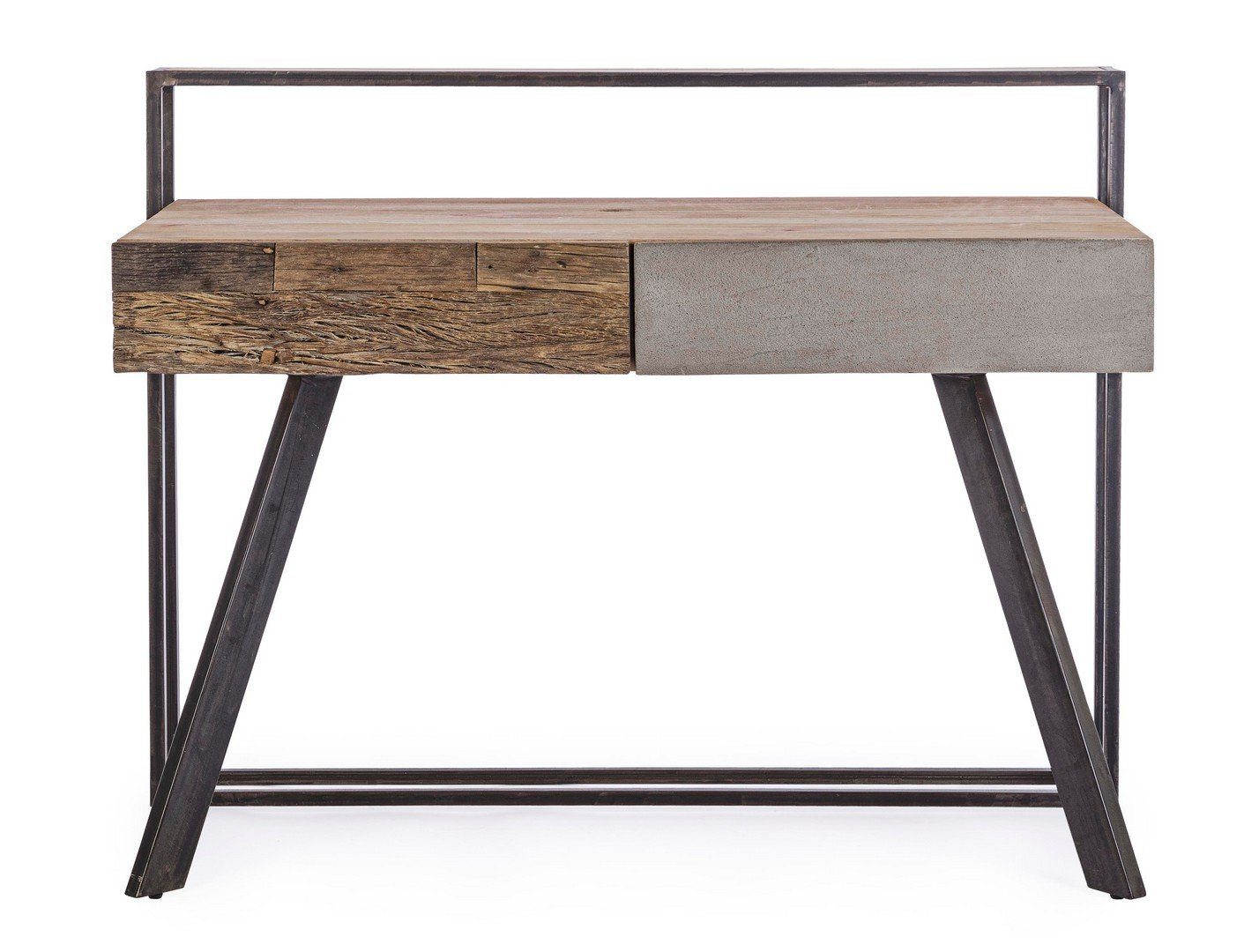 Natur24 Schreibtisch Schreibtisch Manchester 120 x 60 x 92 cm Mangoholz und Stahl Büro