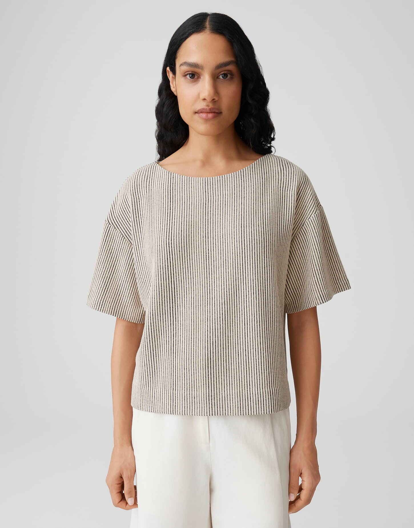 OPUS Sweatshirt Gauster aus Sweatware mit Rippstruktur leicht elastischer Stoff, weicher Griff, Casual