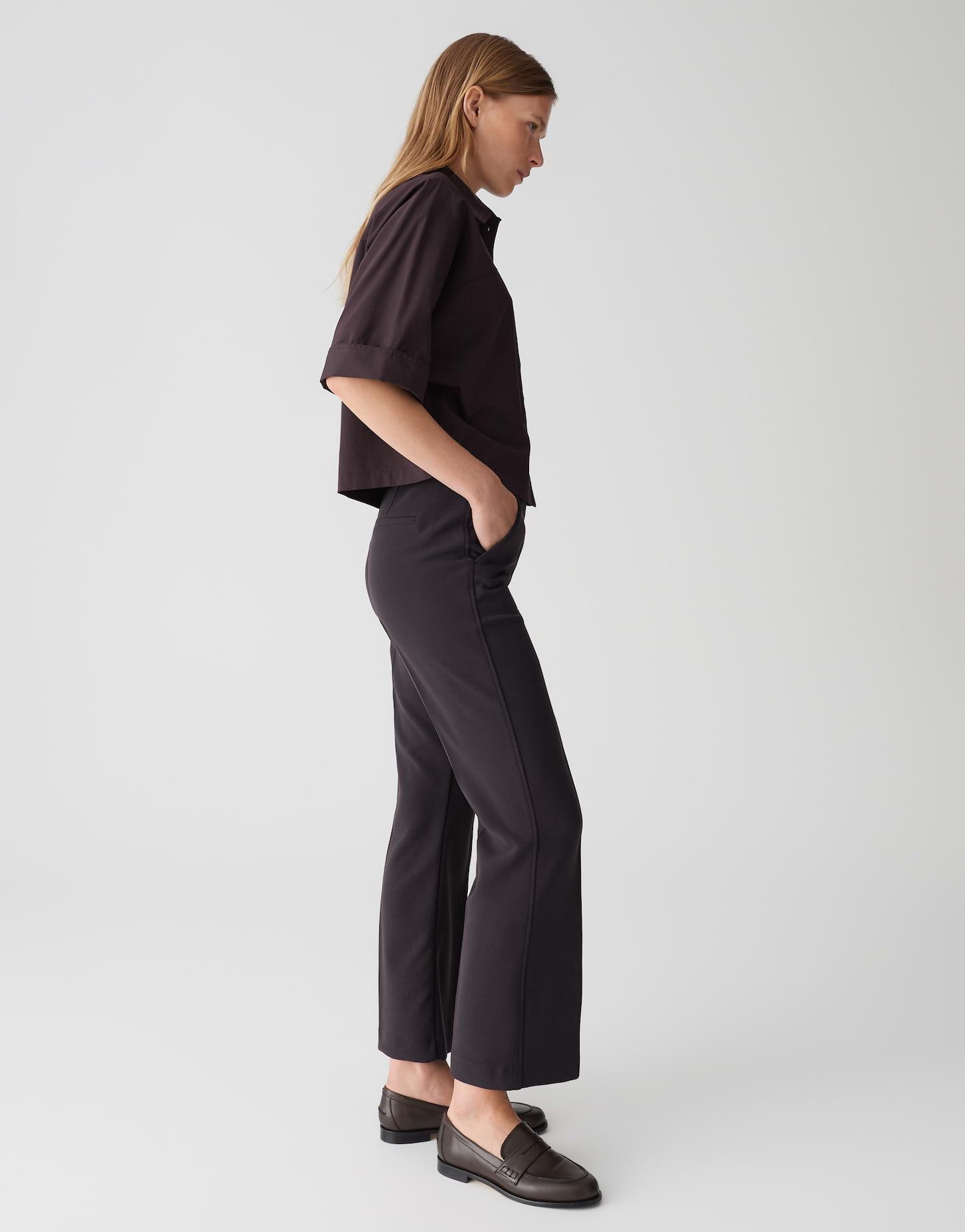 OPUS PANTS Stoffhose LUANE aus Baumwollmix Ankle, französische Taschen, Gummibund hinten – Bild 5 von 5
