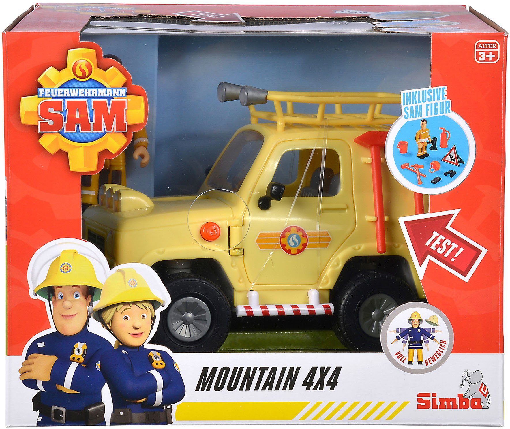 Geländewagen, 4x4 Spielzeug-Auto SIMBA Lichteffekten Feuerwehrmann mit Sam,