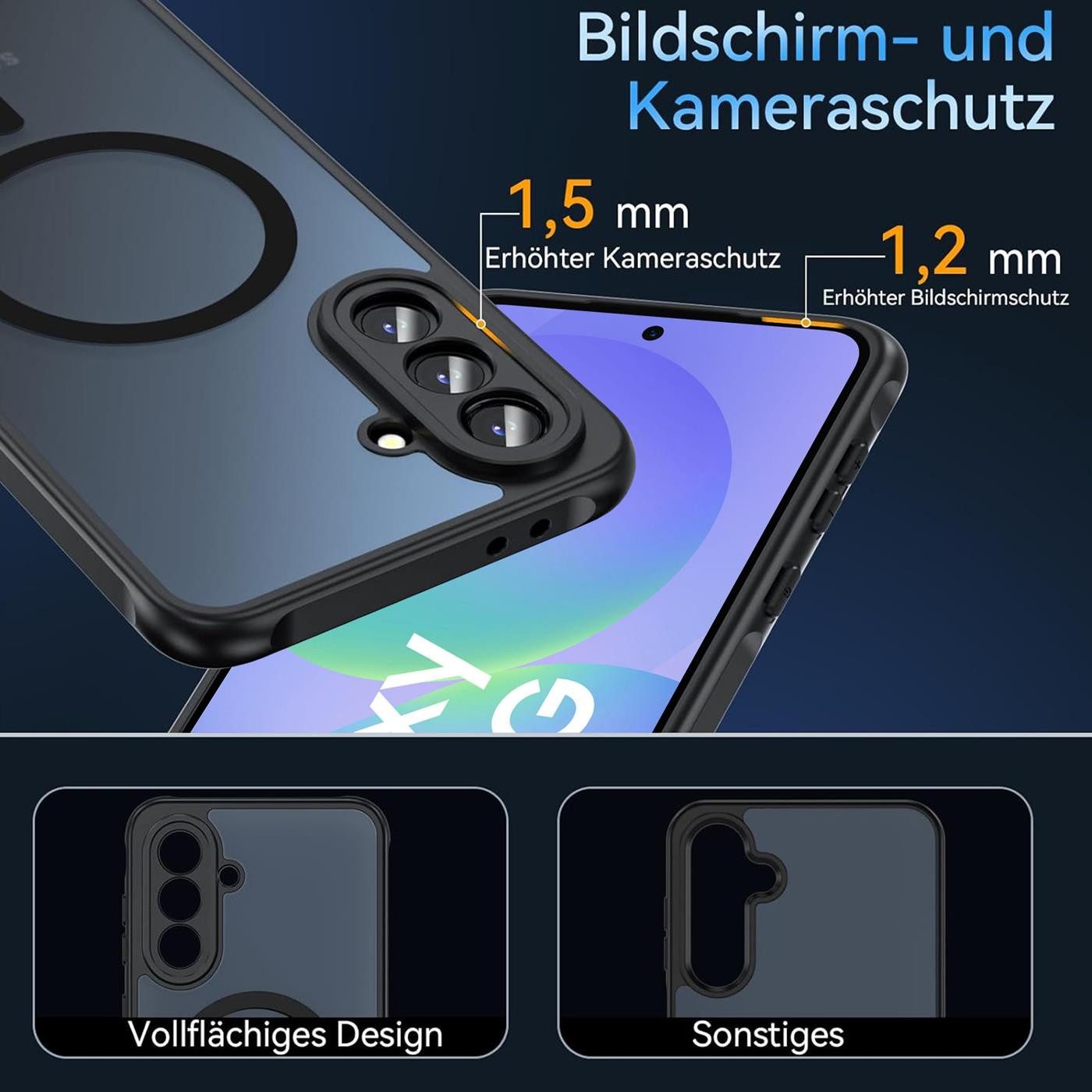 CoolGadget Handyhülle Magnet-Hülle für Samsung Galaxy A56 5G Schutzhülle magnetisch 6,7 Zoll, Hülle Matt Stoßfest kompatibel mit QI-Laden Zubehör Kameraschutz Case