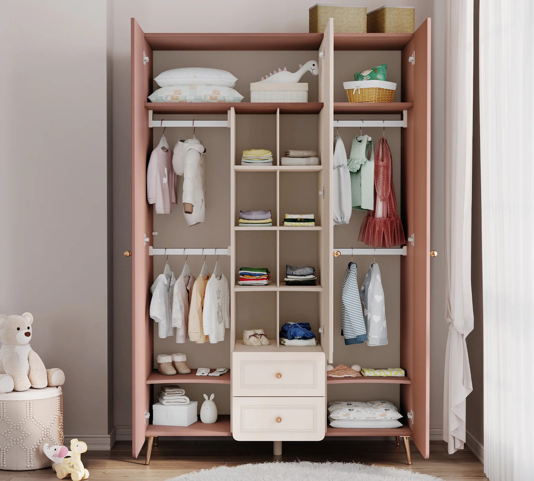 Möbel-Zeit Kleiderschrank ELEGANCE, 3-trg.