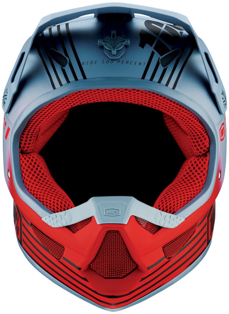 100% Allroundhelm Status Stripes Jugend Downhill Helm, Waschbar
