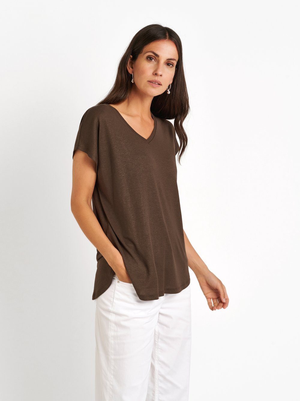 TONI T-Shirt Evi mit V-Ausschnitt