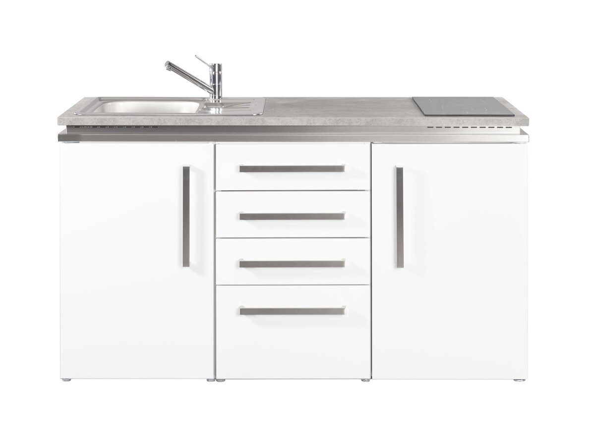 Stengel Küchenzeile MDS4 150, Miniküche Designline mit Schubladenunterbau, 150 cm