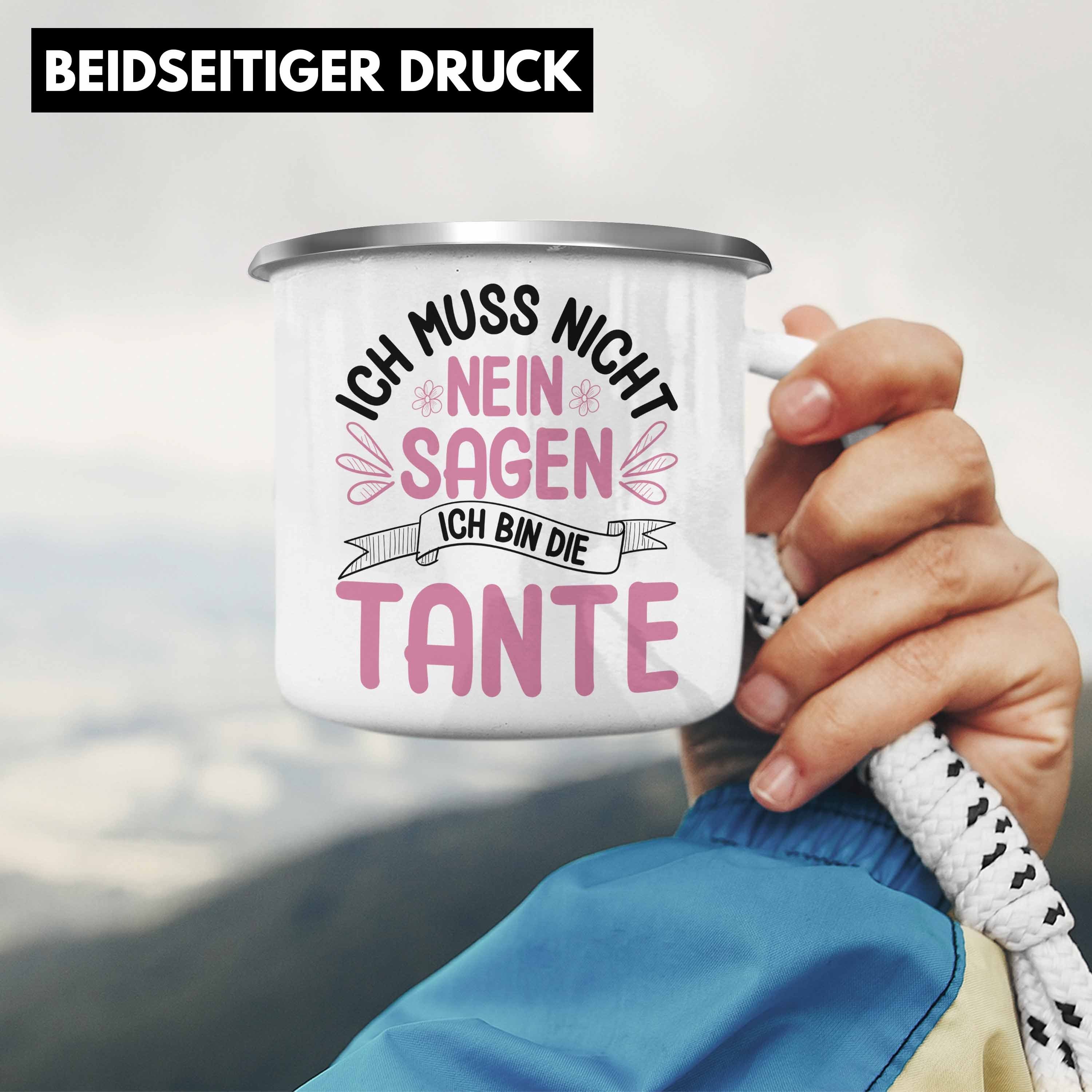 Trendation Thermotasse Trendation Lustig Nein - Silber Nicht Emaille Sagen Muss Spruch Geschenkidee Ich Tasse Geschenk Tante