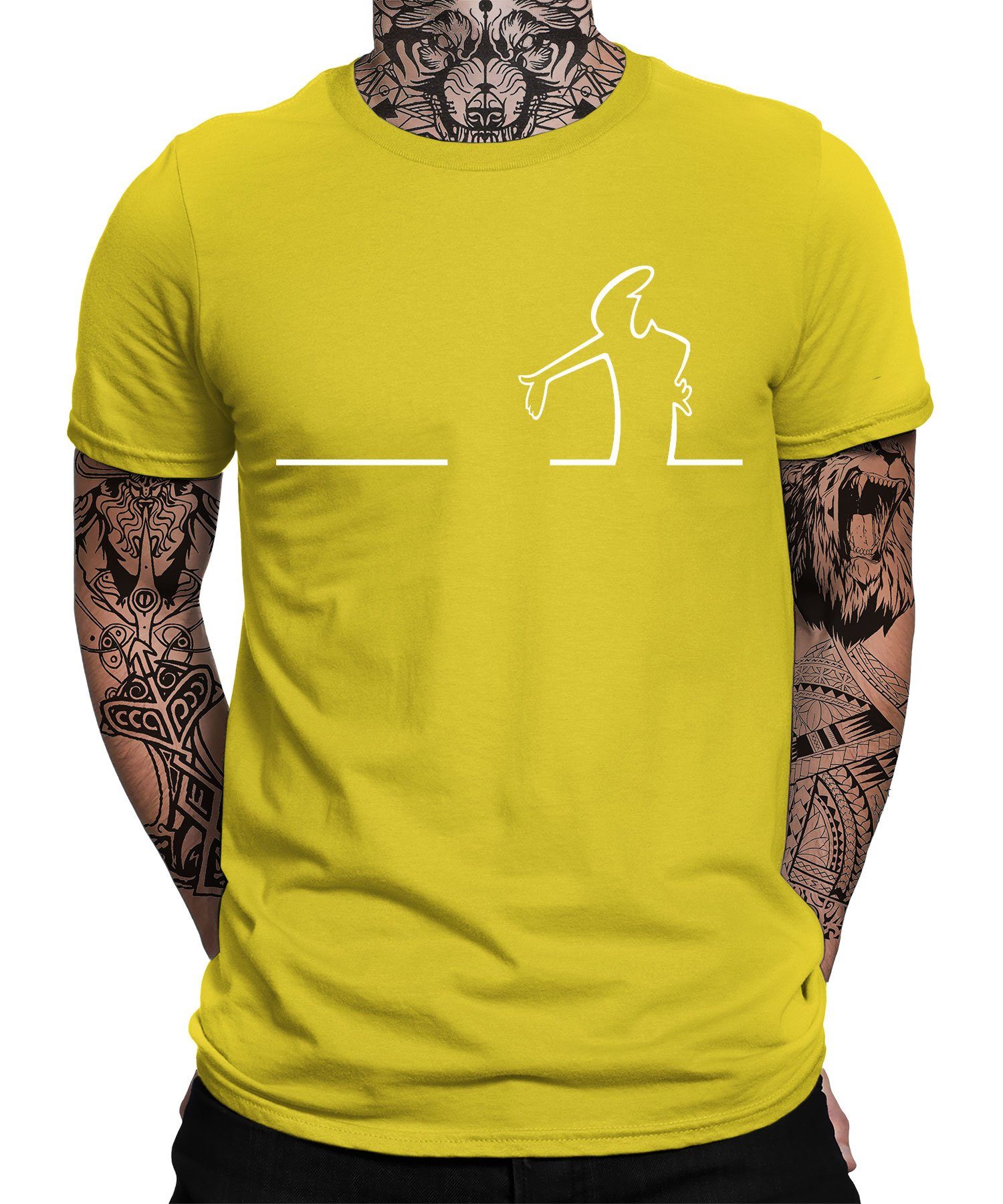 Quattro Formatee Linea (1-tlg) Kurzarmshirt Lui T-Shirt Balum Gelb La Herren