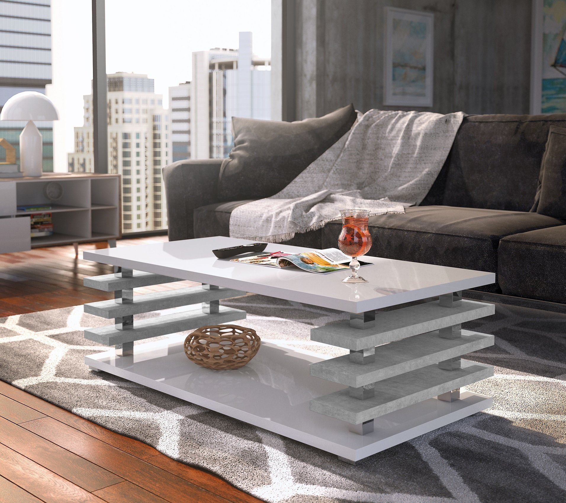 designimpex Couchtisch DC-3 Design Wohnzimmertisch Tisch günstig online kaufen