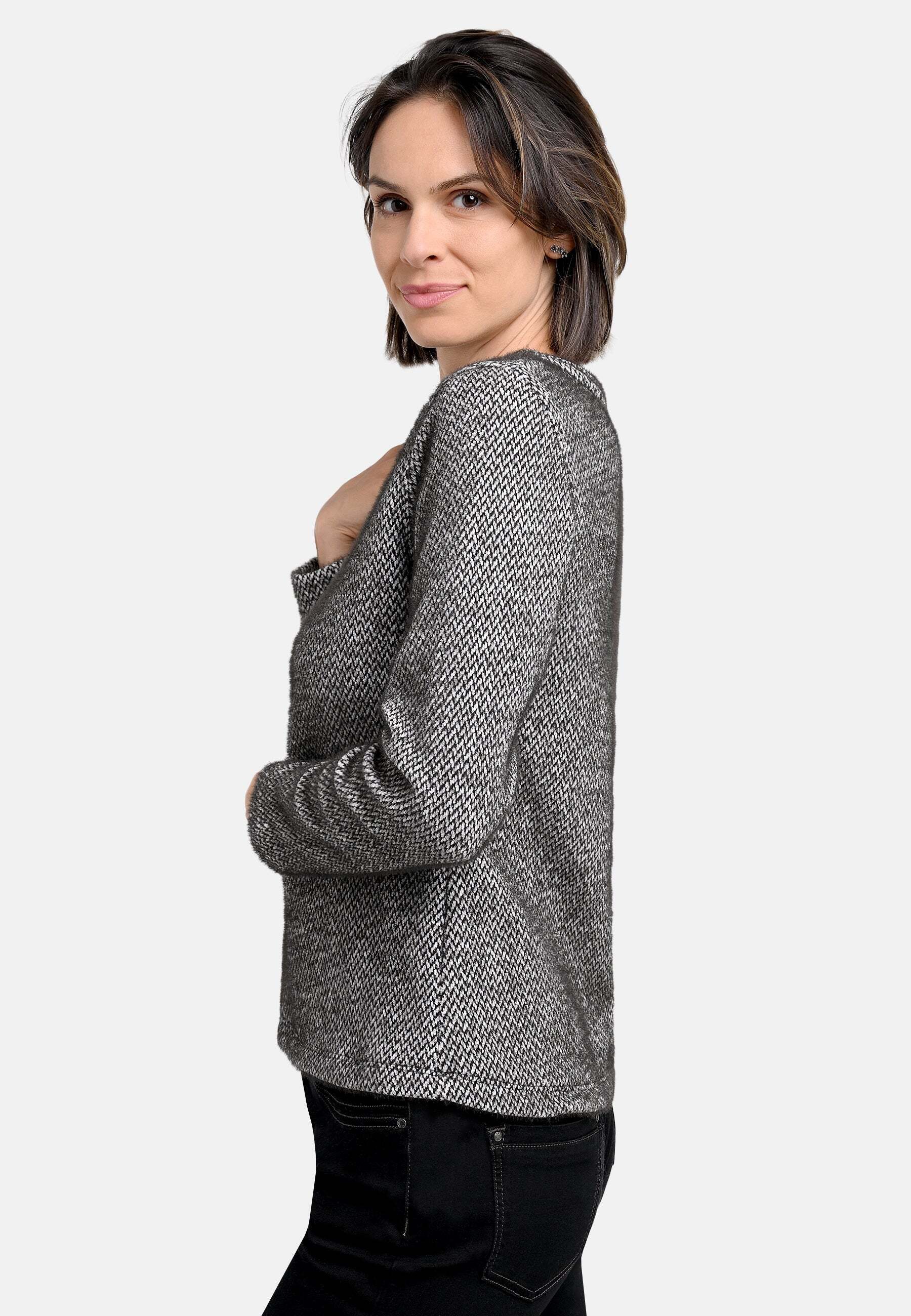 BICALLA T-Shirt Shirt mit grafischem Muster in Schwarz/Weiß (1-tlg) günstig online kaufen