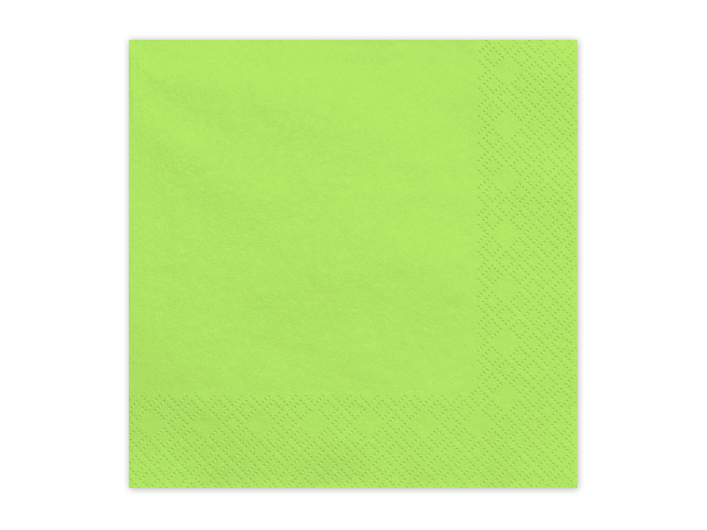 partydeco Papierserviette, Servietten Papier 33x33cm 2-lagig 20 Stück Hellgrün