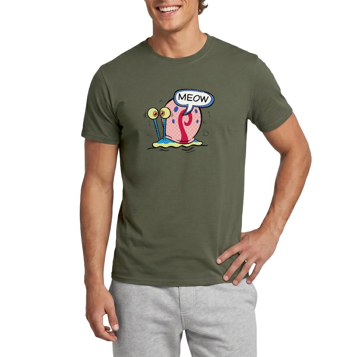 T-Shirt SpongeBob Schwammkopf Gary Die Schnecke Männer T-Shirt