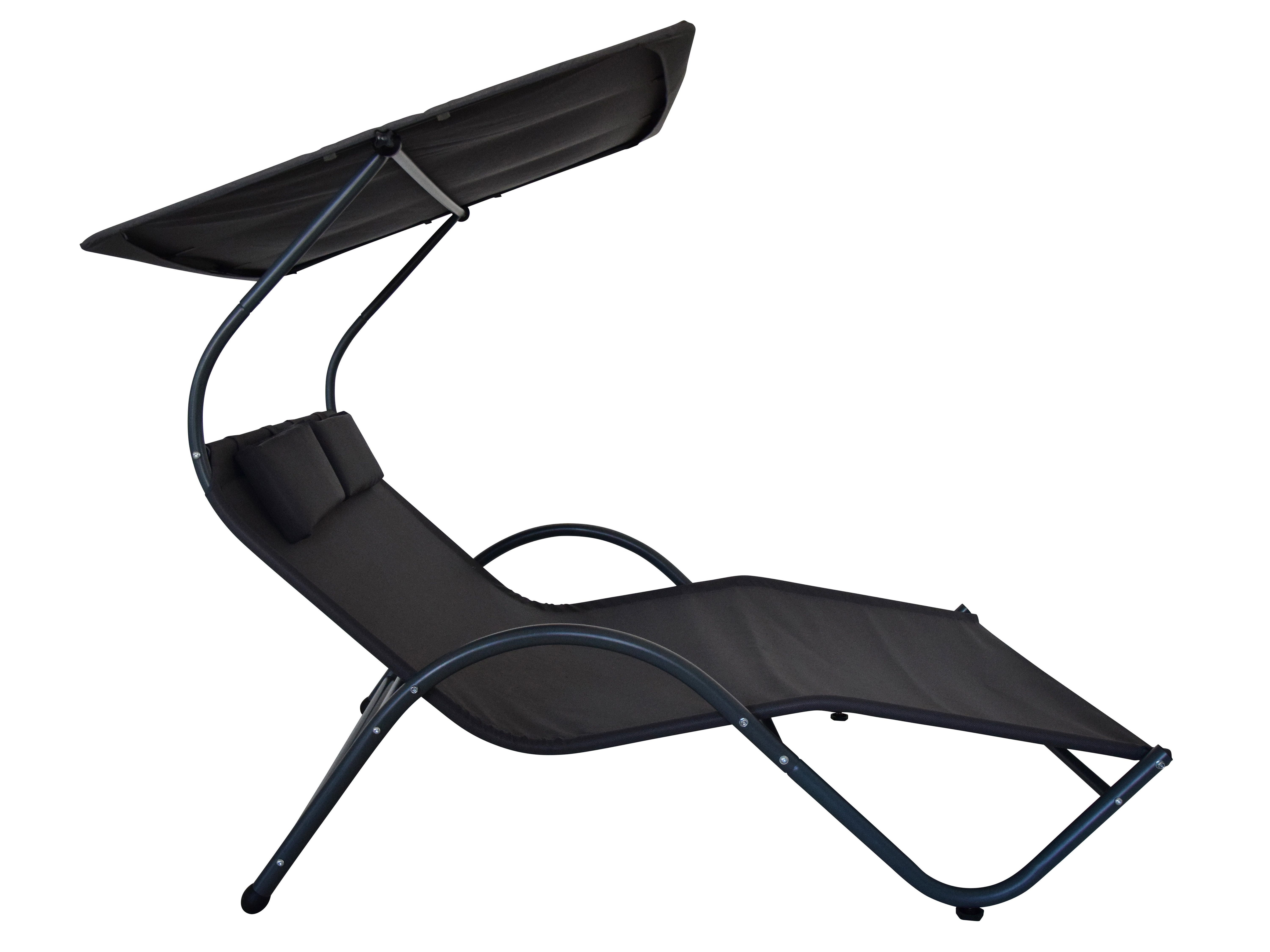 Gardissimo Doppelliege Sonnenliege Doppelliege Garten Style Liege für 2 Personen wetterfest, Doppelliege mit verstellbarem Sonnendach, 200 kg Tragkraft