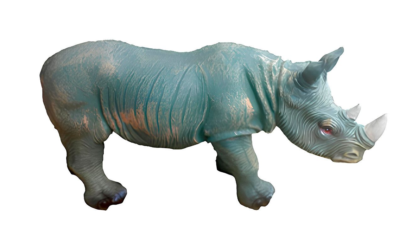 JVmoebel Tierfigur Nasshorn Dekorative Statue Garten Figuren Statuen 60cm Lebensgroß (Skulptur A168-38x60cm), Made in Europa