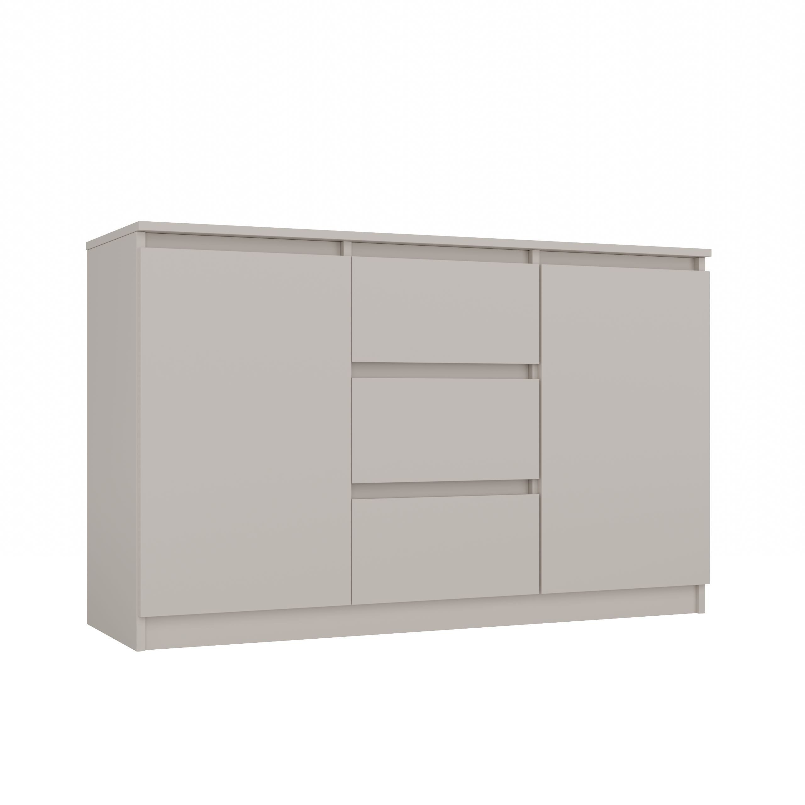 Raumhirsch Furniture Kommode Sideboard 120 cm breit (Maße 40 x 120 x 75 cm mit 2 Türen, 3 Schubladen), verschiedene Farben