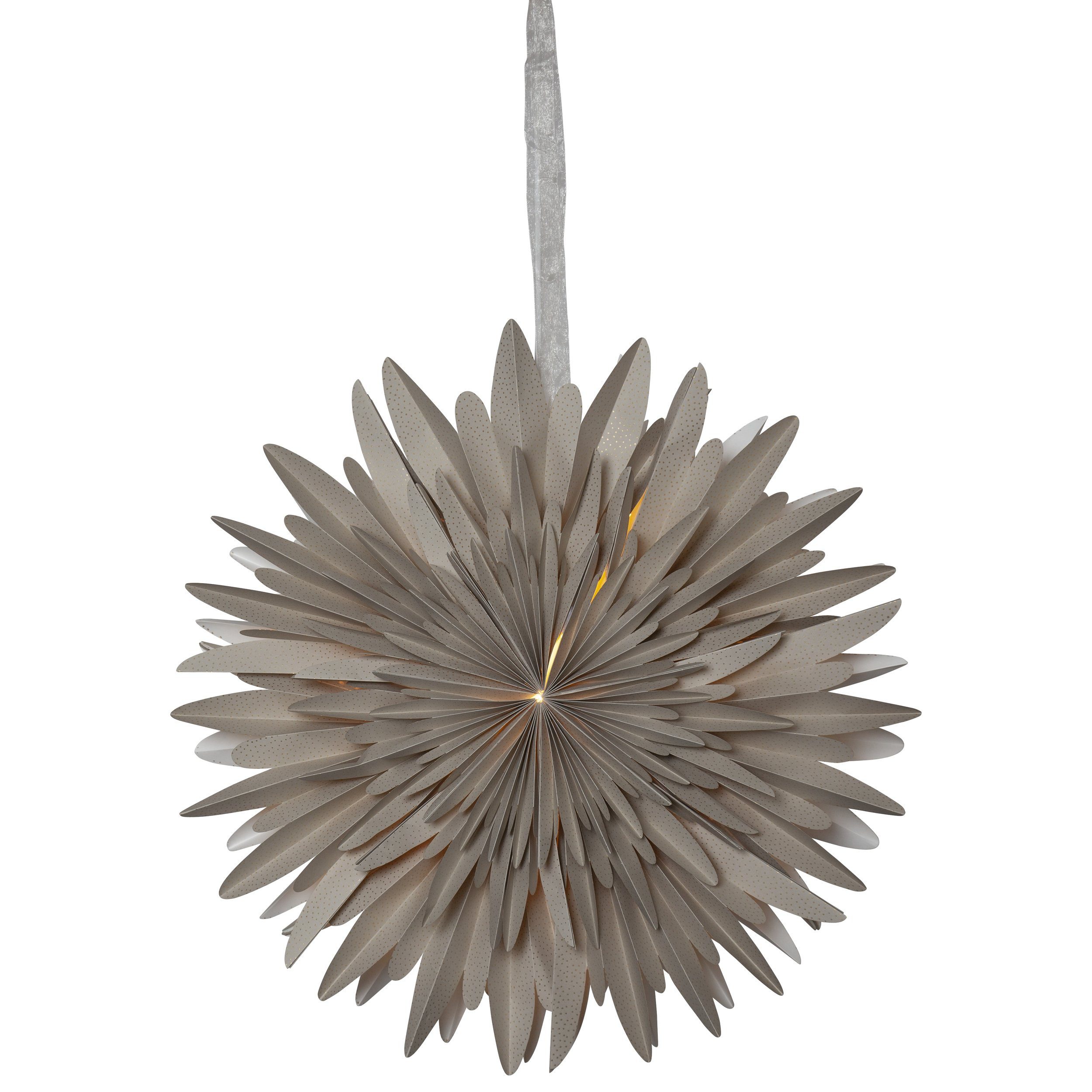 EGLO Papierstern Winter, LED Weihnachtsstern Papier Beige Hängend Adventsstern Weihnachtsdeko