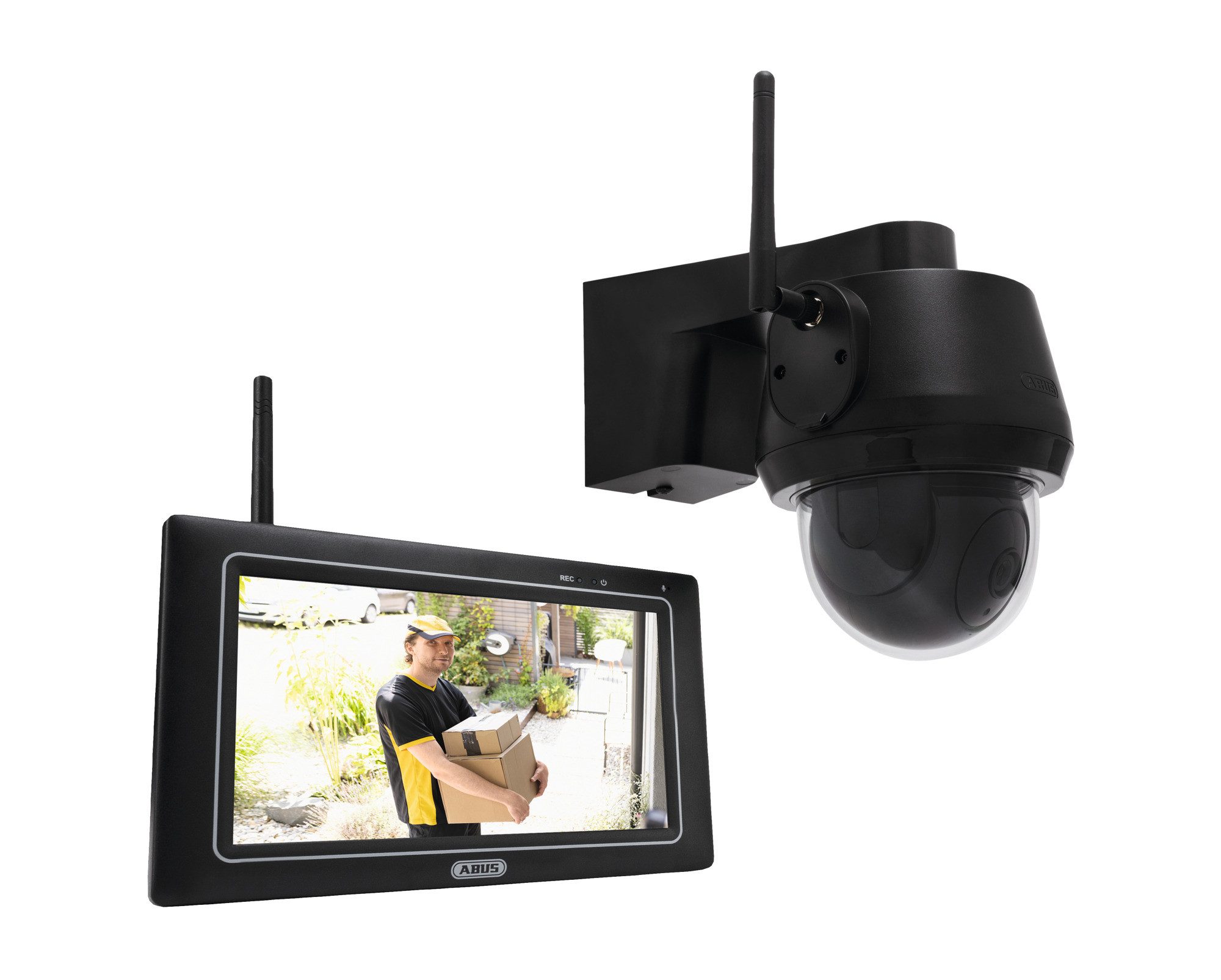 ABUS Überwachungskamera ABUS EasyLook BasicSet PPDF17000 Überwachungskamera +tragbarer Monitor
