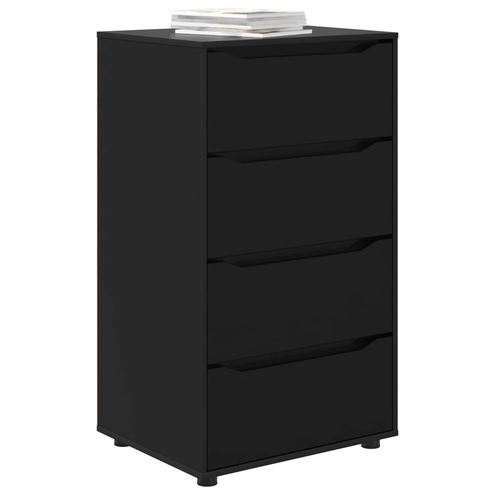 vidaXL Schranksystem Stauraumschränke 60 x 48 x 105 cm Holzwerkstoff Schwarz (1-St)