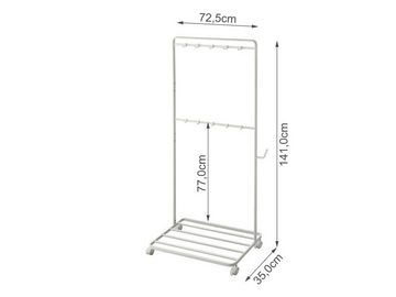 Yamazaki Regal Tower, platzsparend, Rollen, 141cm Höhe, vielfältige Nutzungsmöglichkeiten, Aufbewahrung