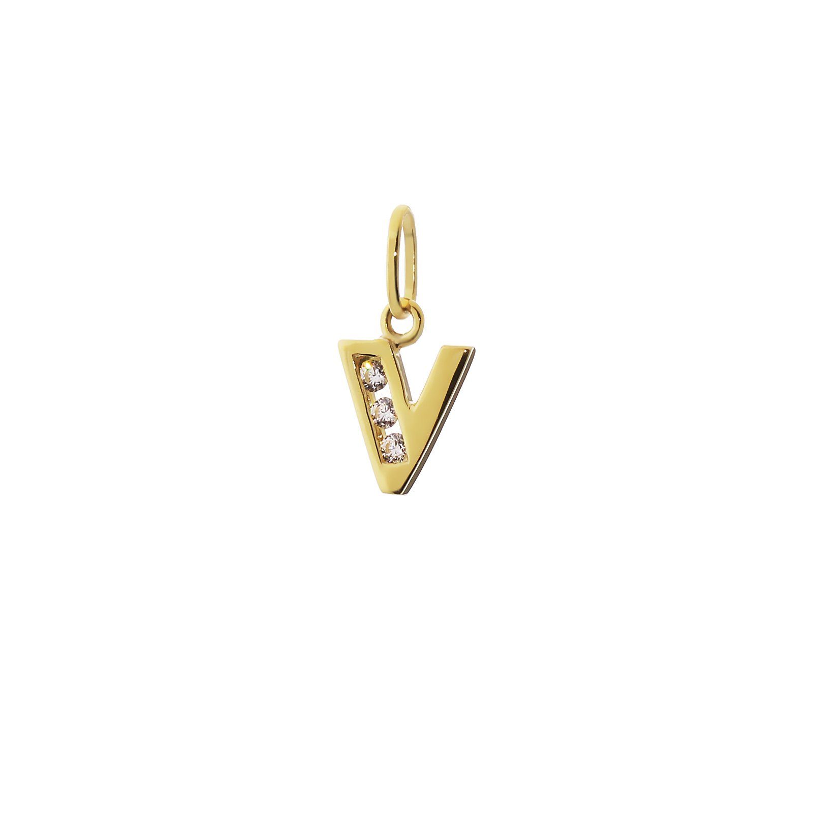 NKlaus Buchstabenanhänger Buchstabe V 8 Karat günstig online kaufen