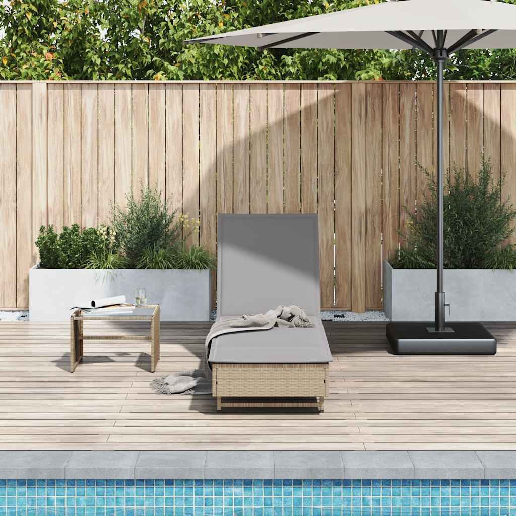 vidaXL Gartenliege Sonnenliege mit Rollen und günstig online kaufen