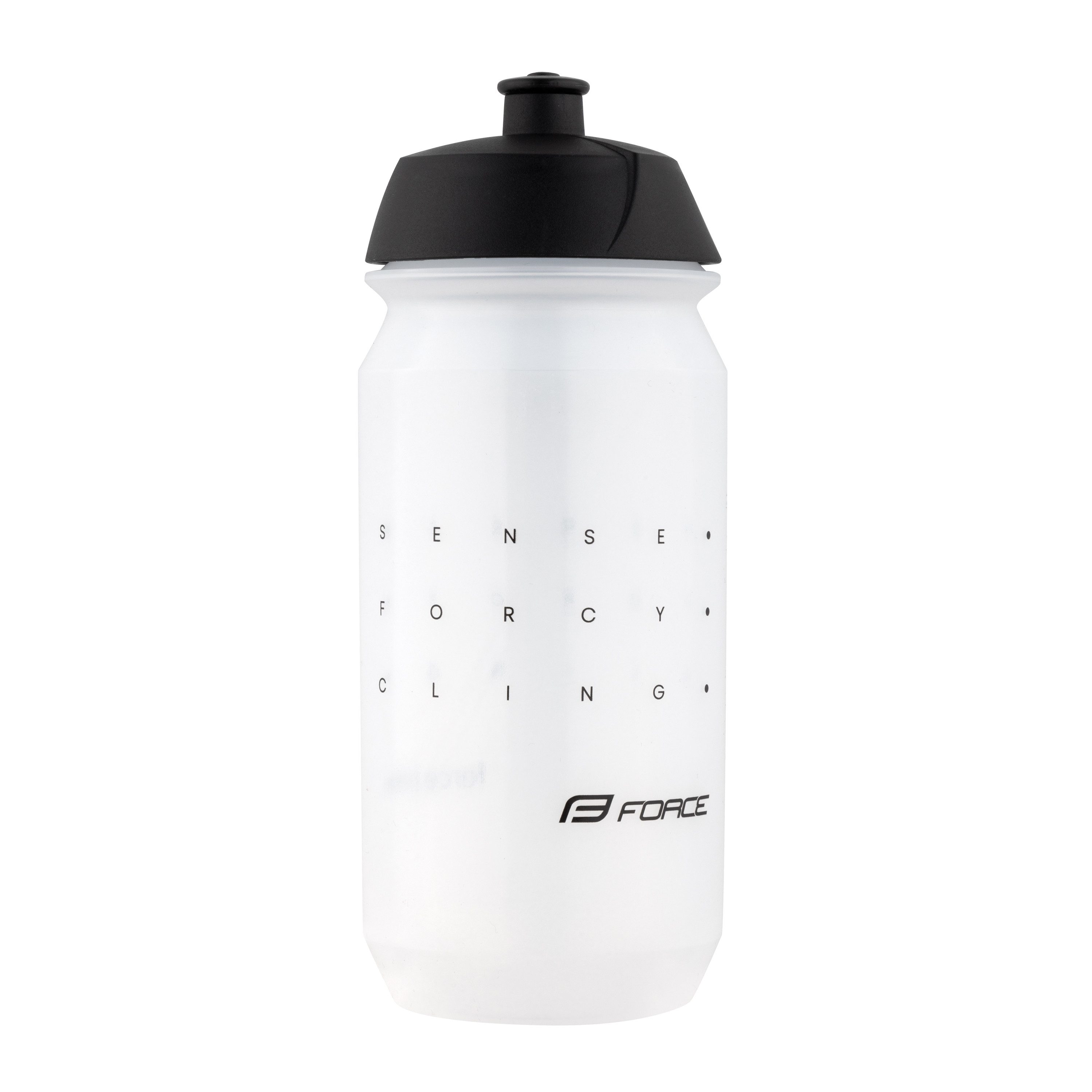 FORCE Trinkflasche Force Flasche Sense 0.5 l Schwarz Transparent