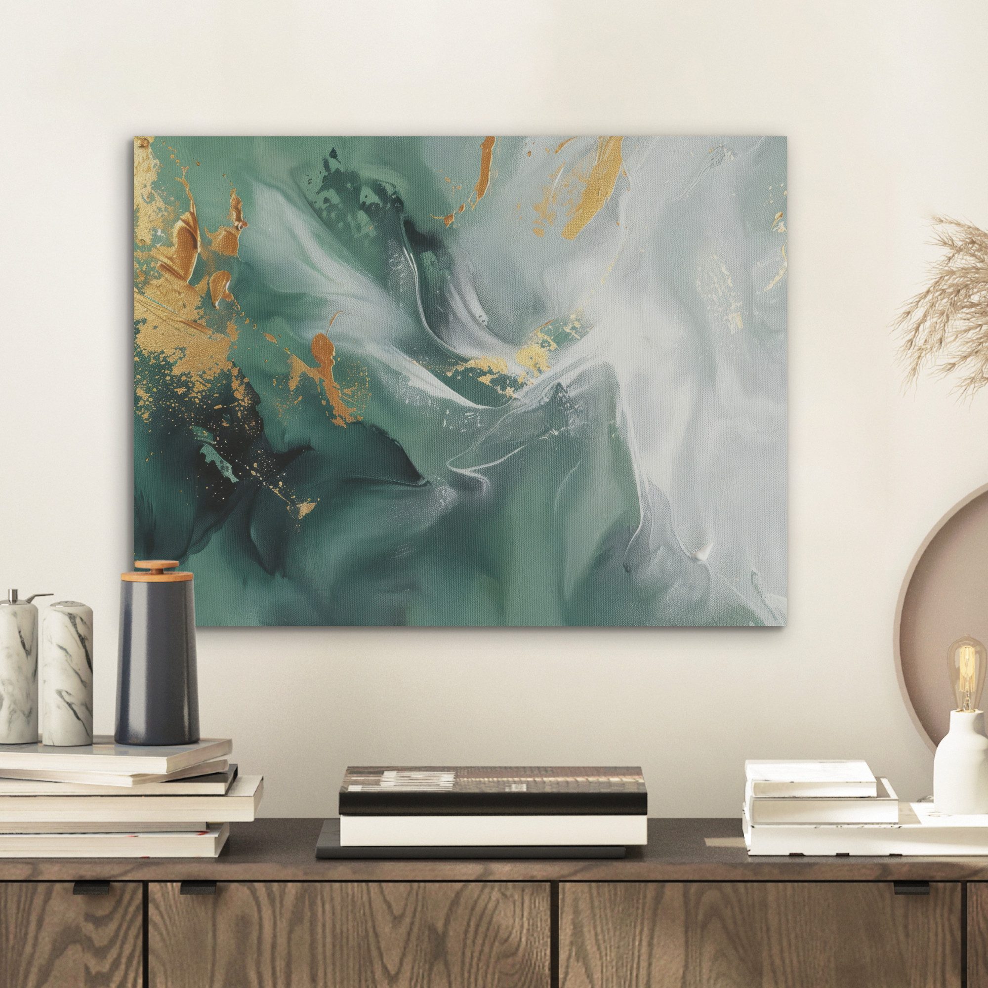 MuchoWow Gemälde Grün - Modern - günstig online kaufen