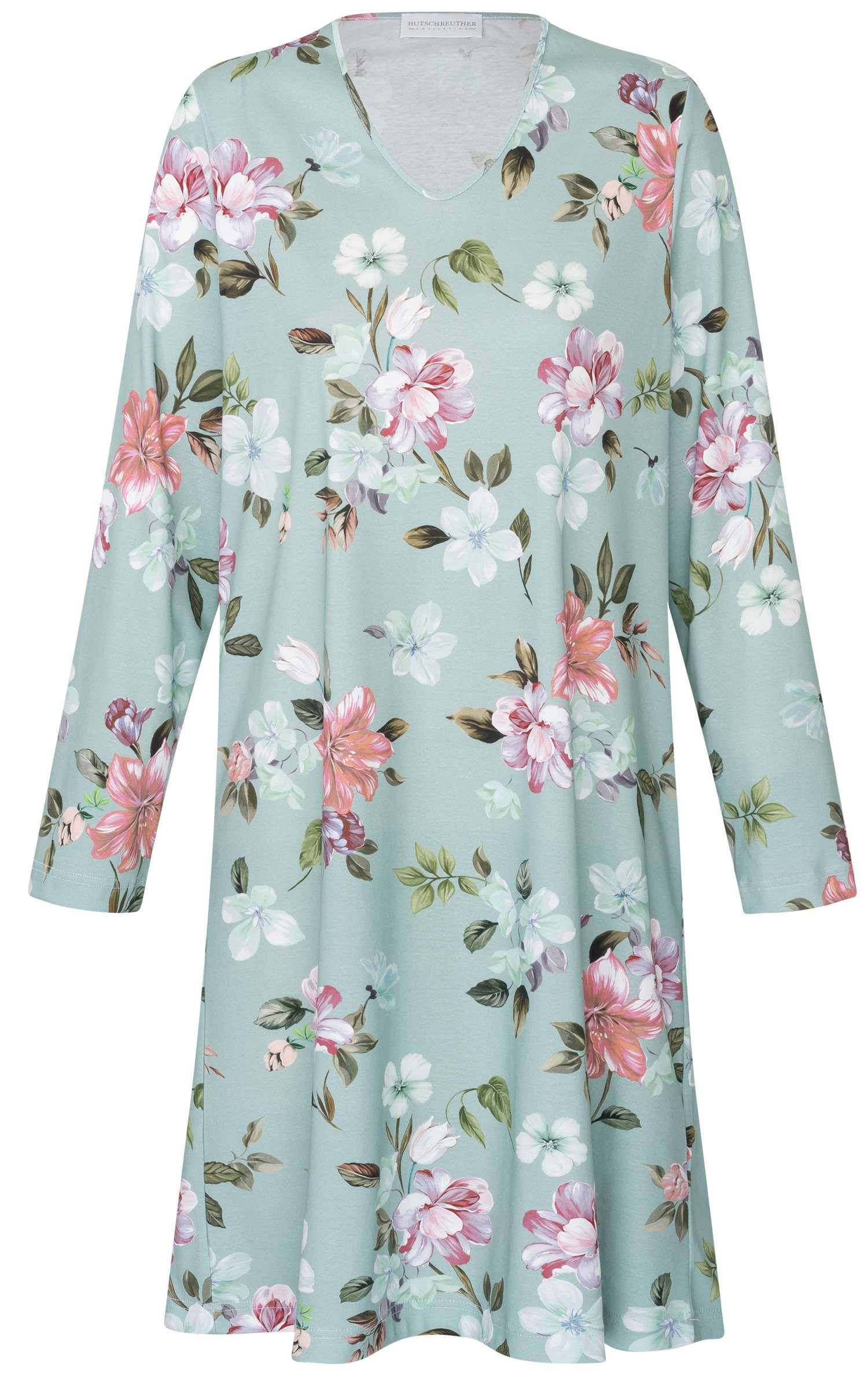 HUTSCHREUTHER Nachthemd Damen Schlafshirt mit langem Arm (1-tlg) Modisches Design