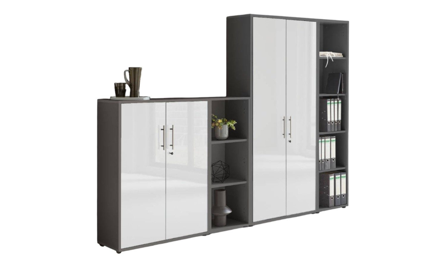 moebel-dich-auf Aktenschrank OFFICE EDITION (Set 4, abschließbar, Metallgri günstig online kaufen