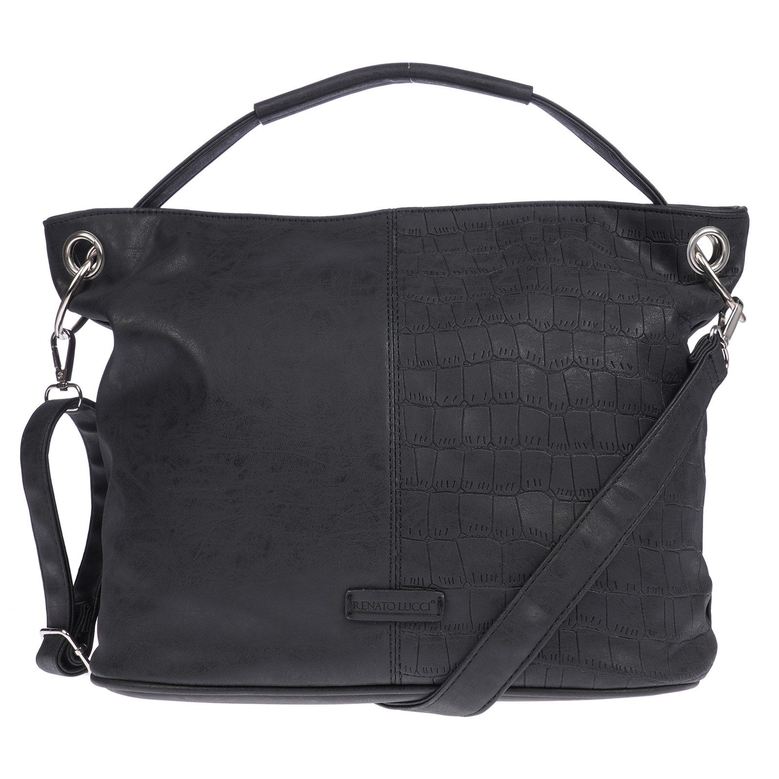 Christian Wippermann Umhängetasche Damen Tasche Schultertasche Umhängetasche Crossover Bag Olive, Leder Optik Handtasche