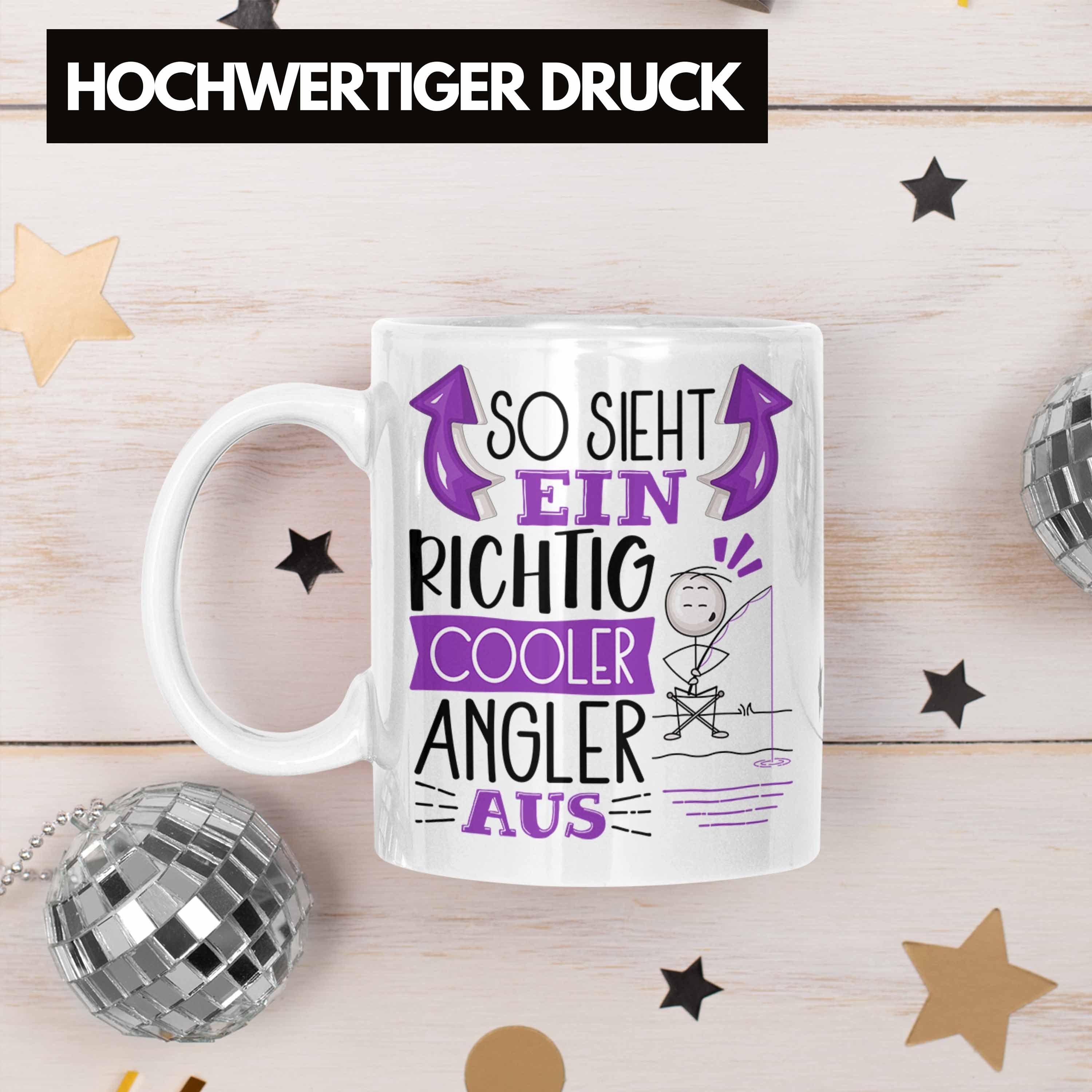 Angler Lustiger Cooler So Tasse Ein Richtig Weiss Trendation Tasse Spruch Aus Sieht Geschenk