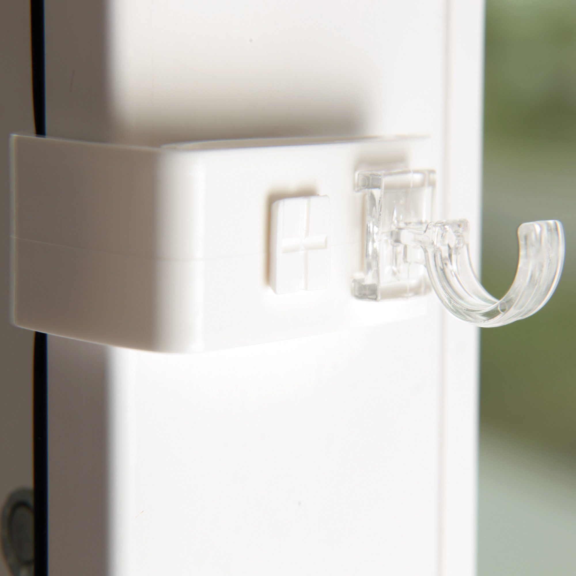 Gardinenstangenhalter Ohne Bohren 2 Stück - Für Rollladenkästen 14-24 Cm