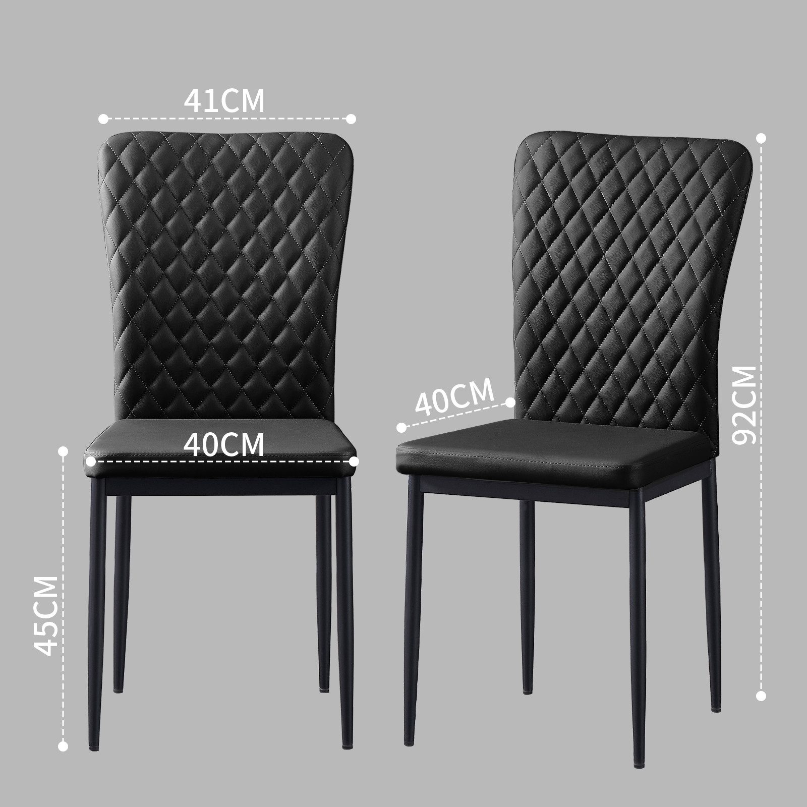 JYMTOM Esszimmerstuhl Samt/Kunstleder, hoher Lehne, Metallgestell, 4/6er-Se günstig online kaufen