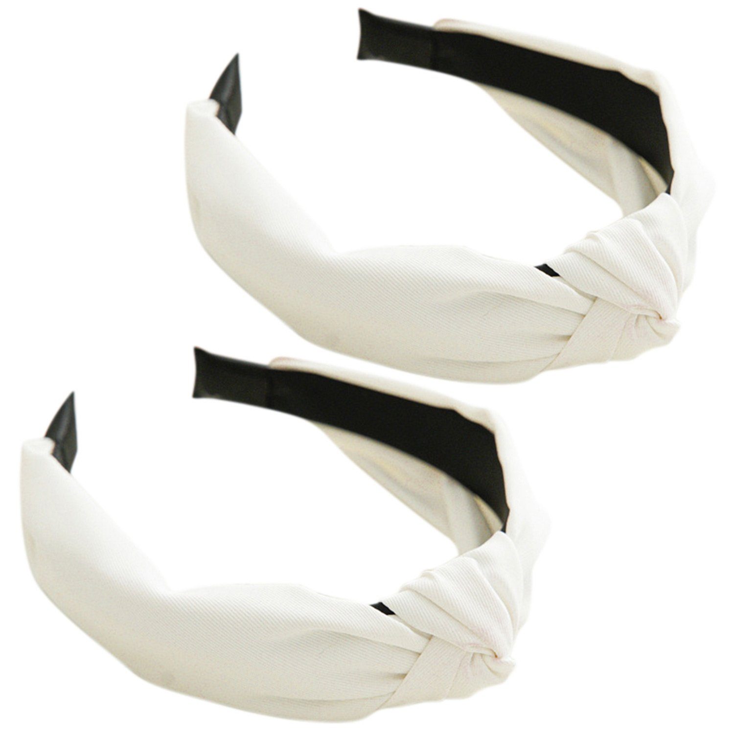 MAGICSHE Stirnband 2 geknotete Stirnbänder weiß modischenklassischen in Farben 4