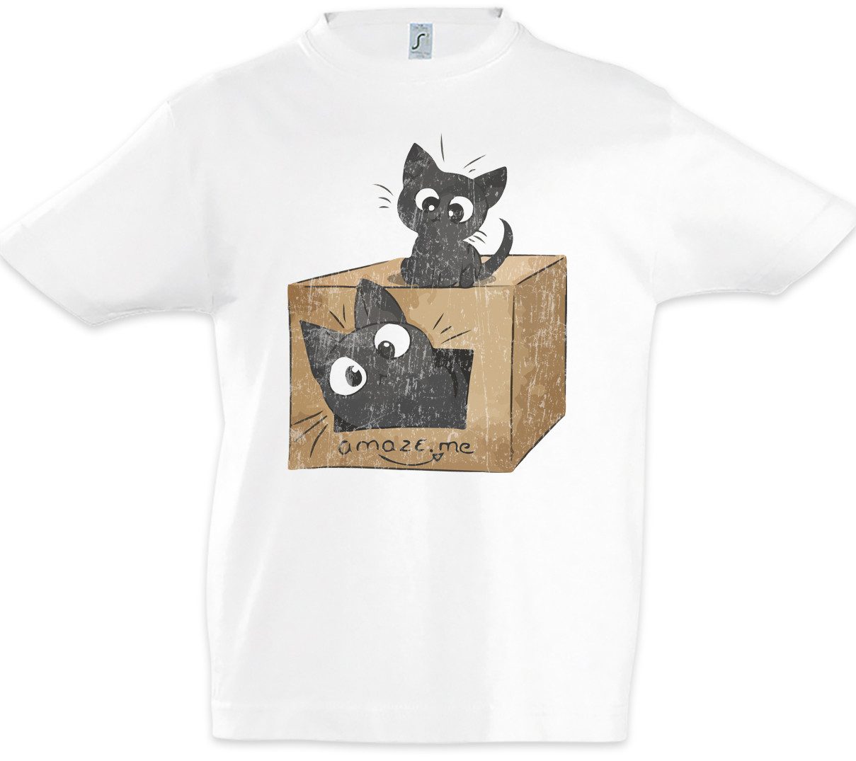 Print-Shirt Amaze Me Cats Kinder T-Shirt Katzen Kätzchen Kater Katze Cat Kitty