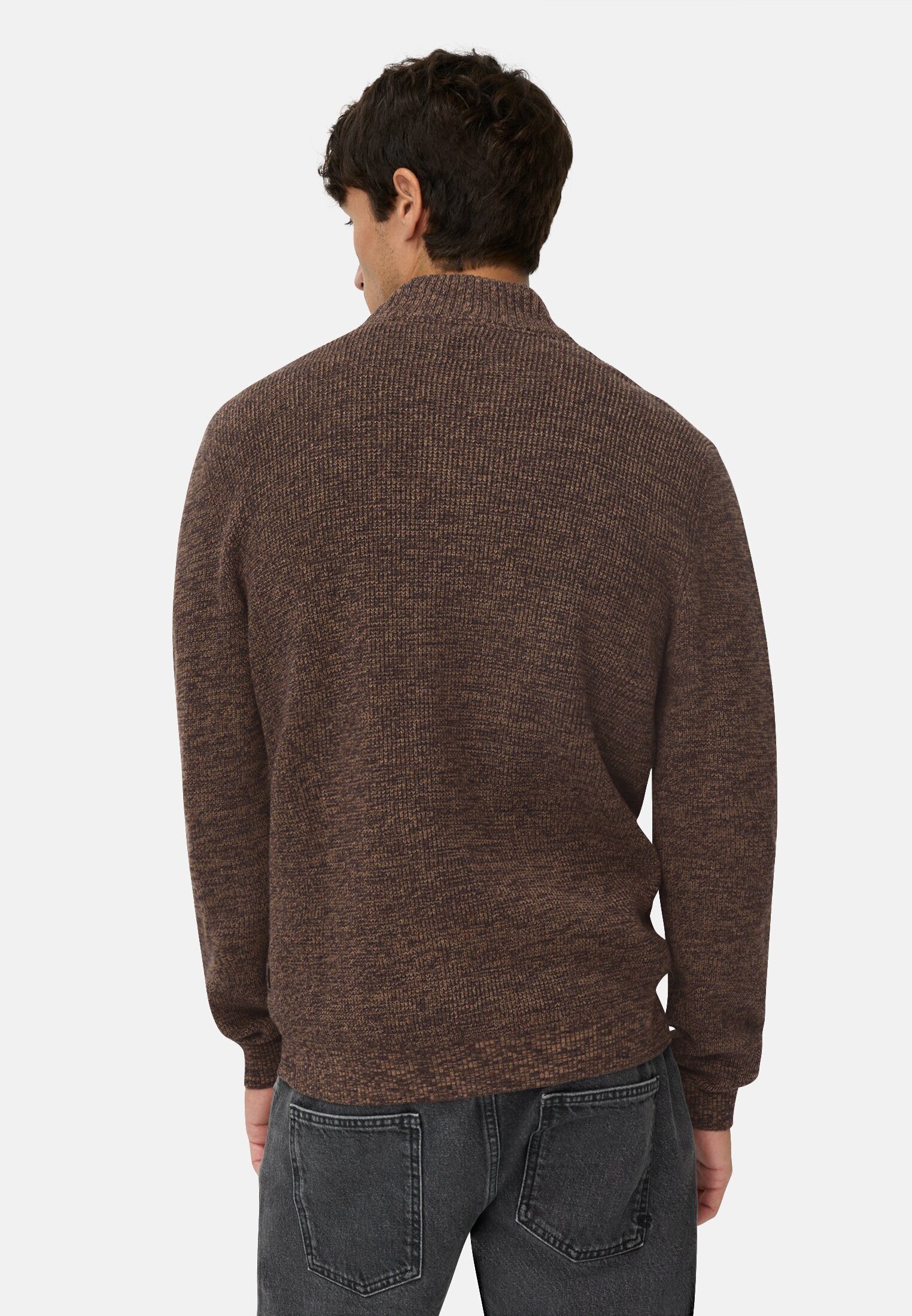 camel active Strickjacke aus einem soften Baumwollmix Langarm Stehkragen St günstig online kaufen