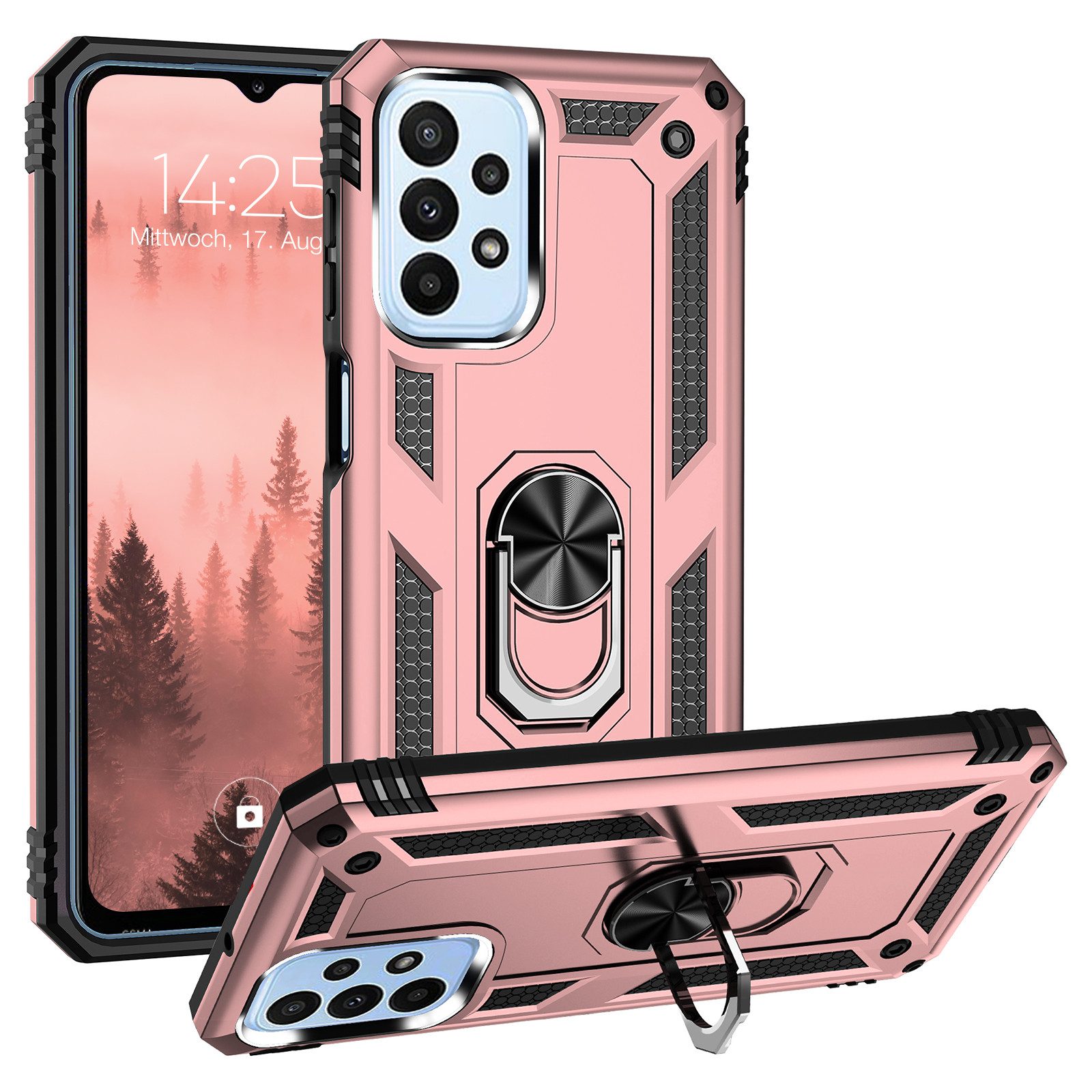 Tec-Expert Handyhülle Outdoor Cover Hülle für Samsung Galaxy A23 5G 6.6 Zoll, 6.6, Premium Hülle aus verstärktem Polycarbonat