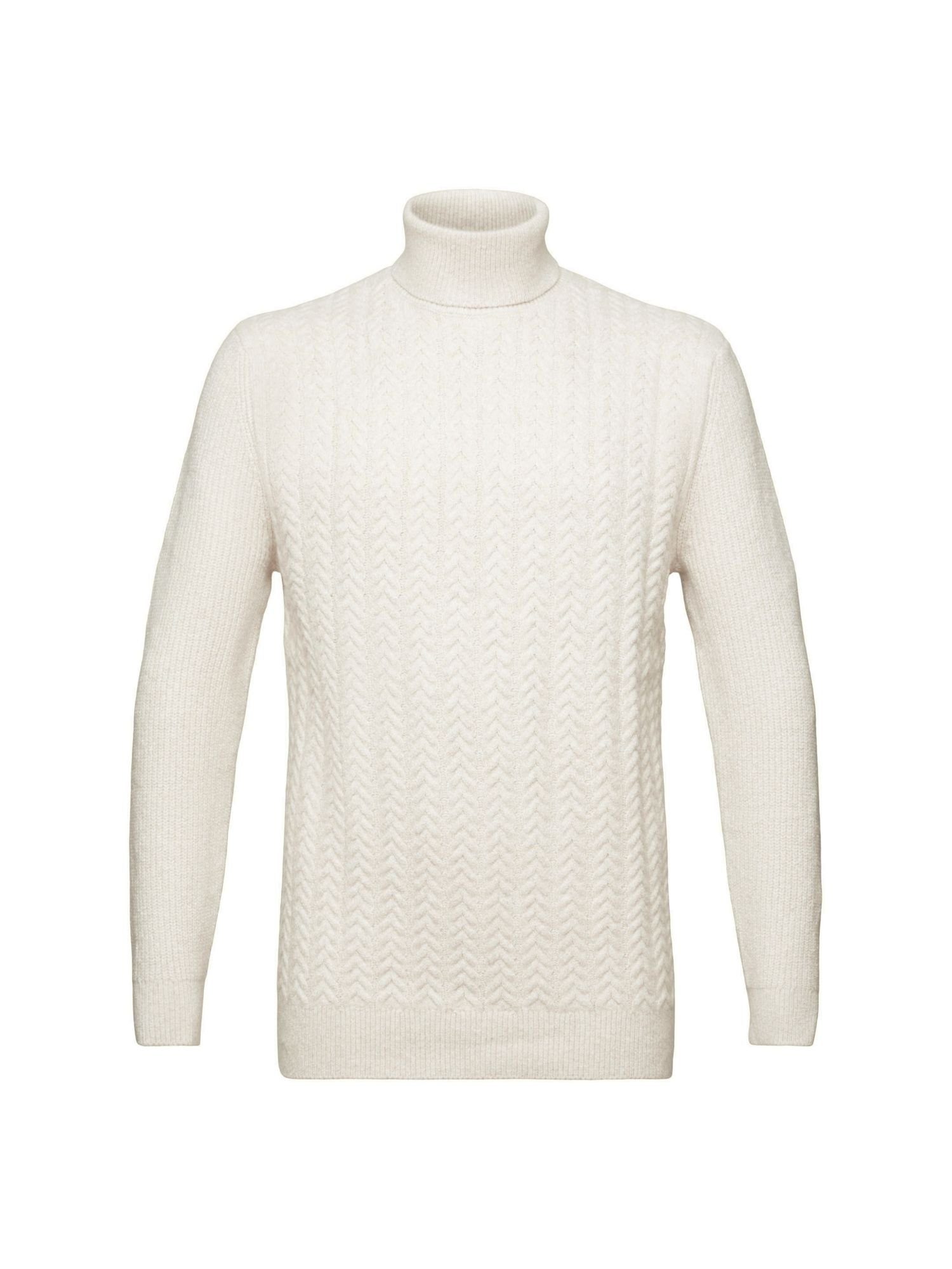 Esprit Rollkragenpullover Rollkragenpullover im Zopfstrick-Design