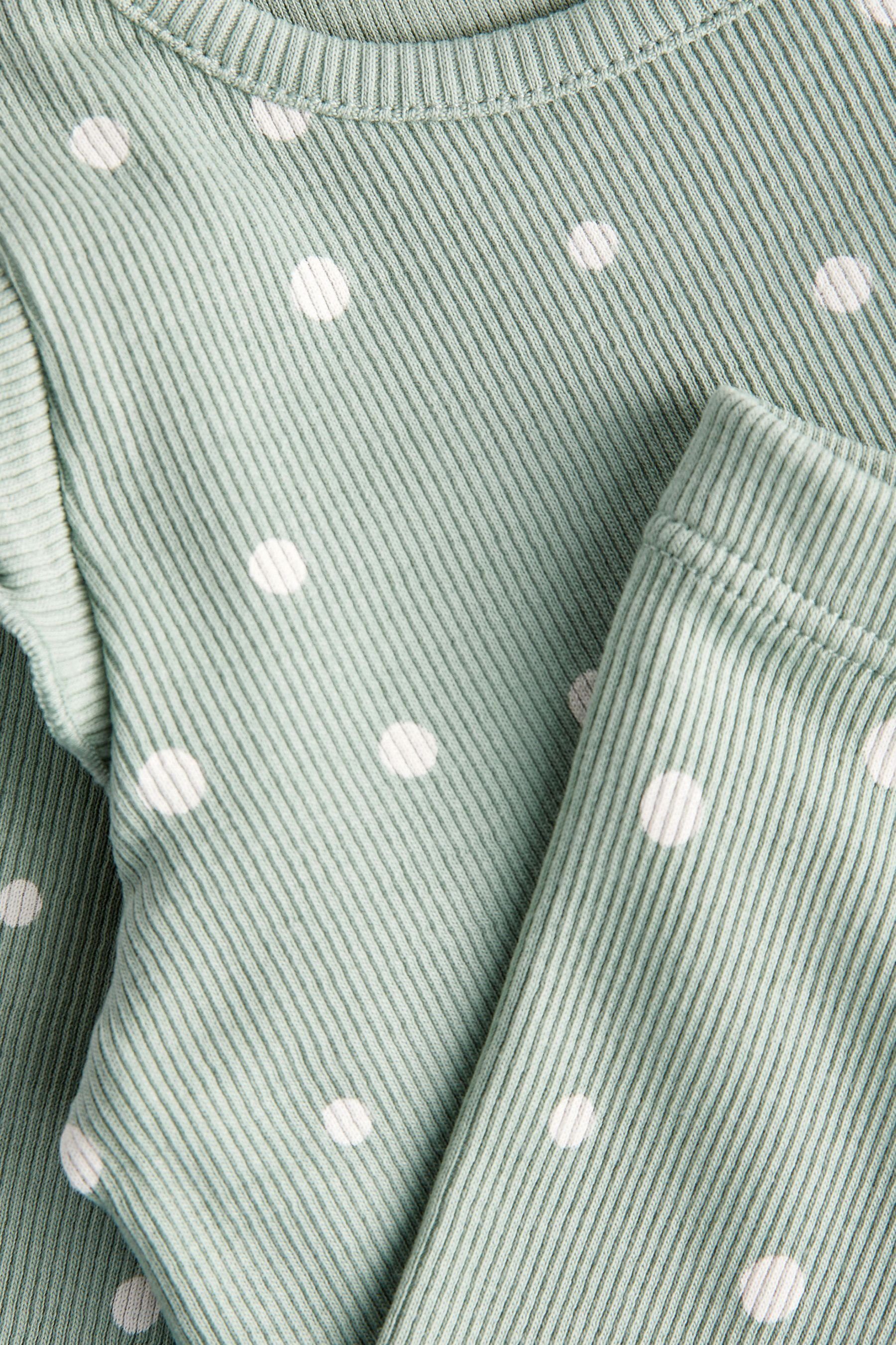 Next Shirt & Leggings Oberteil Leggings im (2-tlg) und Spot Baby fürs Mint Set Green