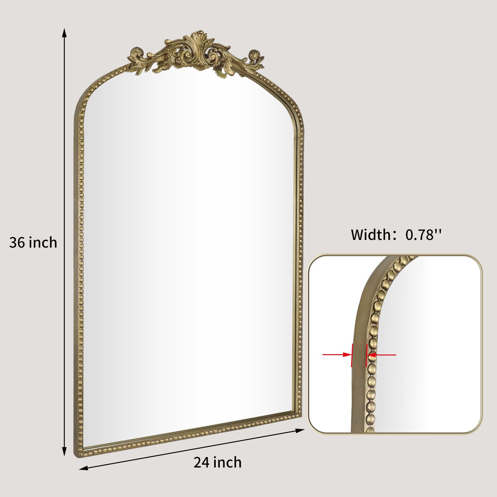 G-LEAF Spiegel Wandspiegel/Ganzkörperspiegel im Barockstil, mit günstig online kaufen